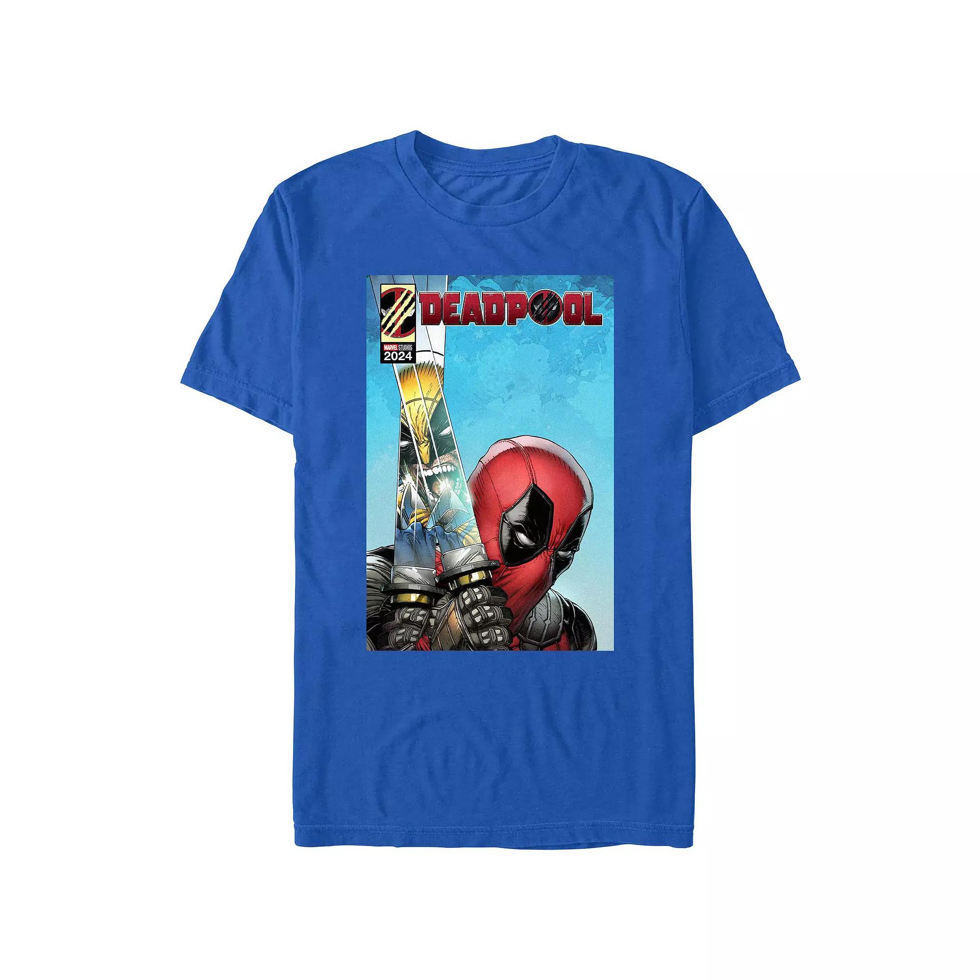 Men's Marvel Deadpool And Wolverine Katanas Reflection Graphic Tee,  Product Image