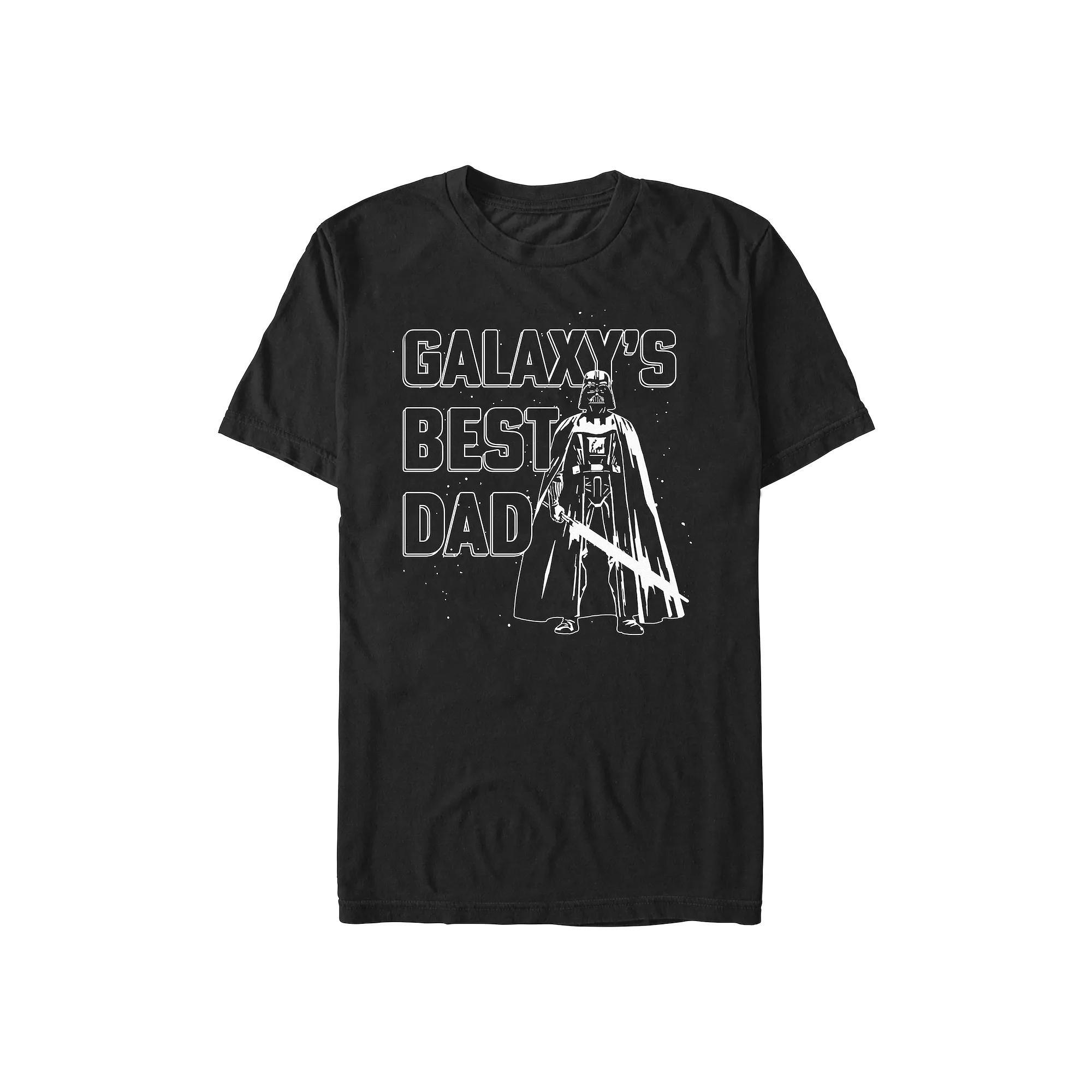 Men's Star Wars Darth Vader Galaxy's Best Dad Graphic Tee, Size: Large, Black Product Image