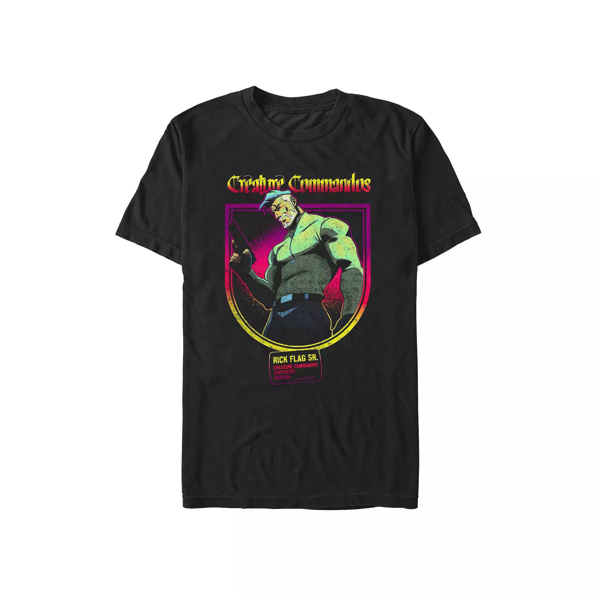 Men's Creature Commandos Presenting Rick Flag Sr. Graphic Tee, Size: Medium, Black Product Image