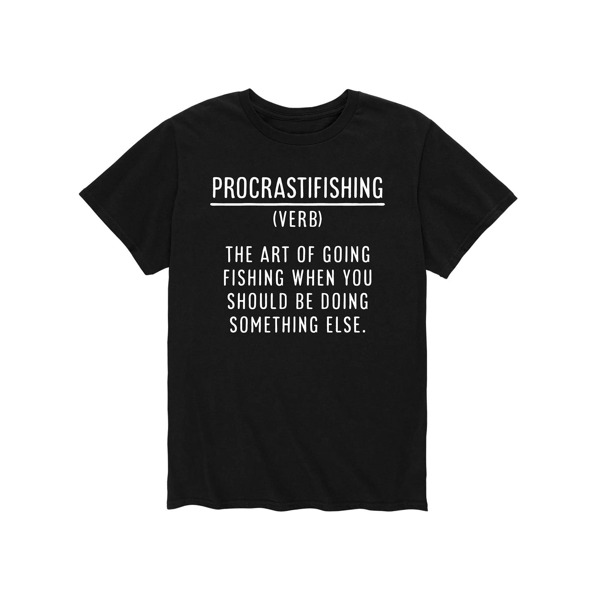 Men's Procrastifishing Definition Tee, Size: XL, Black Product Image