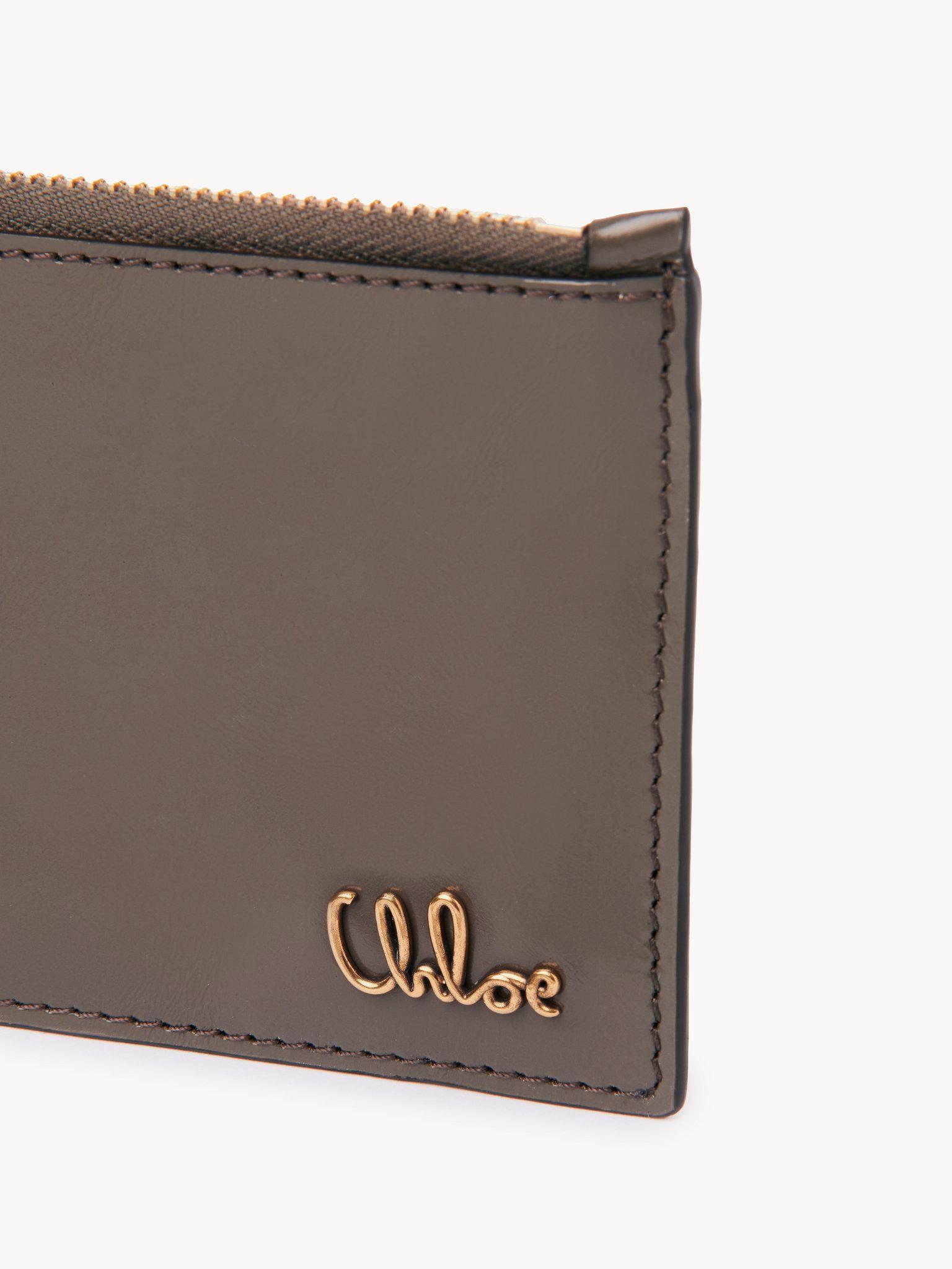 Small Chloé Iconic purse with card slots in shiny leather Product Image