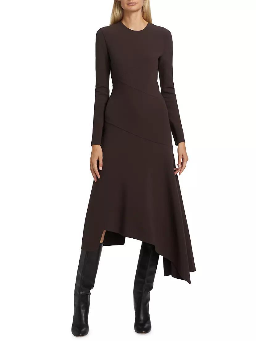 Womens Wool Handkerchief Midi-Dress Product Image