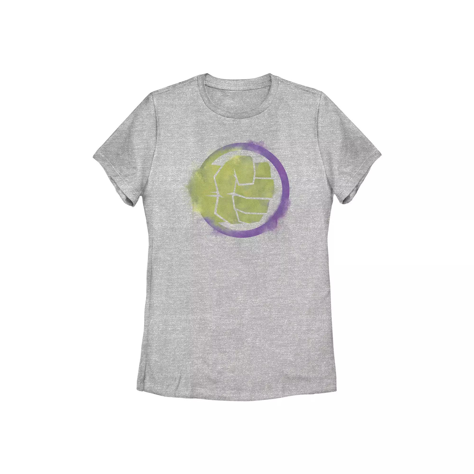 Juniors' Marvel Hulk Spray Paint Logo Tee, Girl's,  Product Image