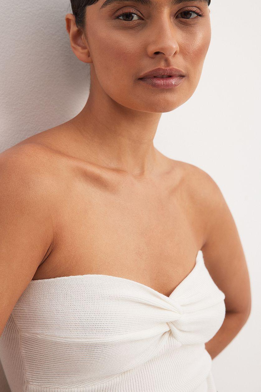 Twist Detailed Knitted Tube Top Product Image