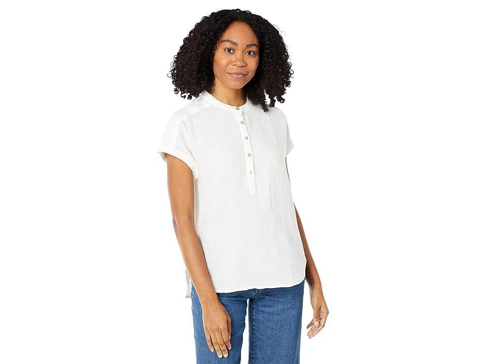 Faherty Dream Cotton Gauze Short Sleeve Desmond Top Product Image