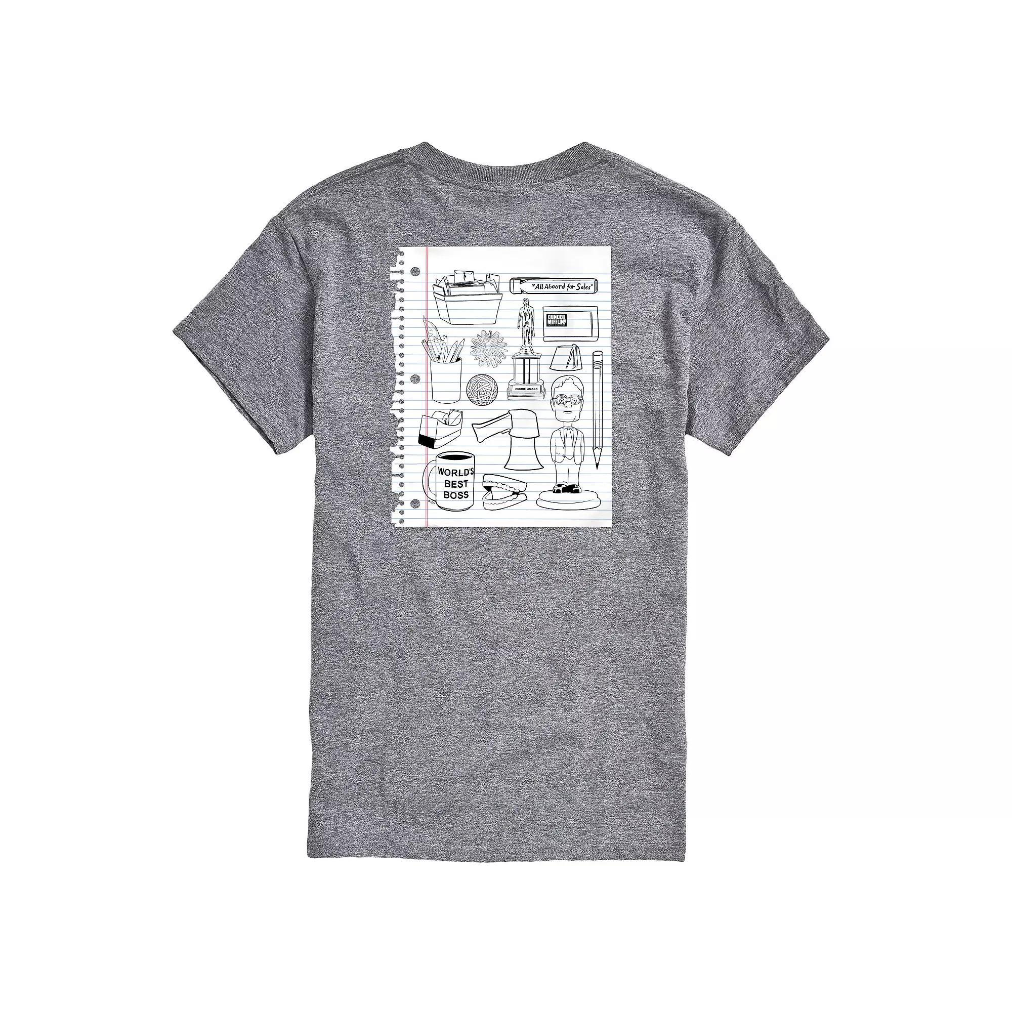 Men's The Office Notebook Scribbles Graphic Tee,  Product Image
