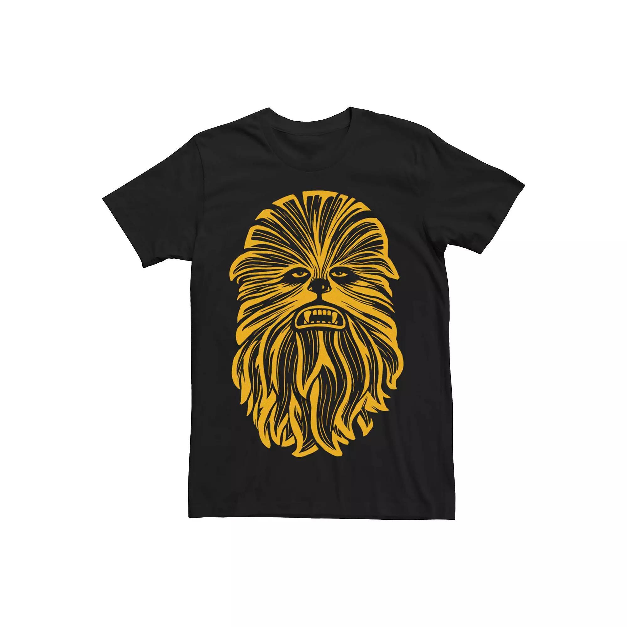 Men's Star Wars Chewbacca Golden Portrait Graphic Tee, Size: Large, Black Product Image