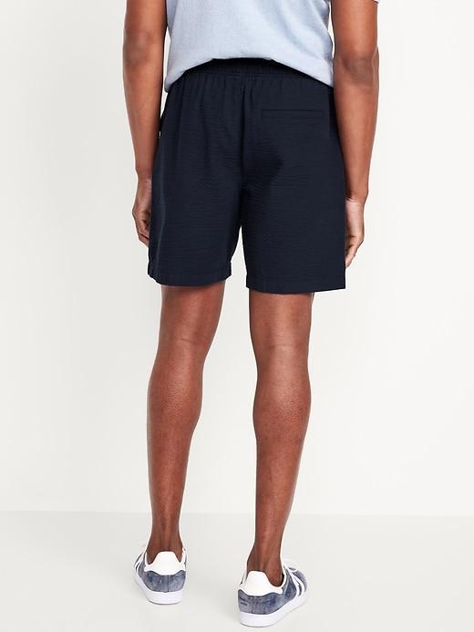 Seersucker Jogger Shorts -- 7-inch inseam Product Image