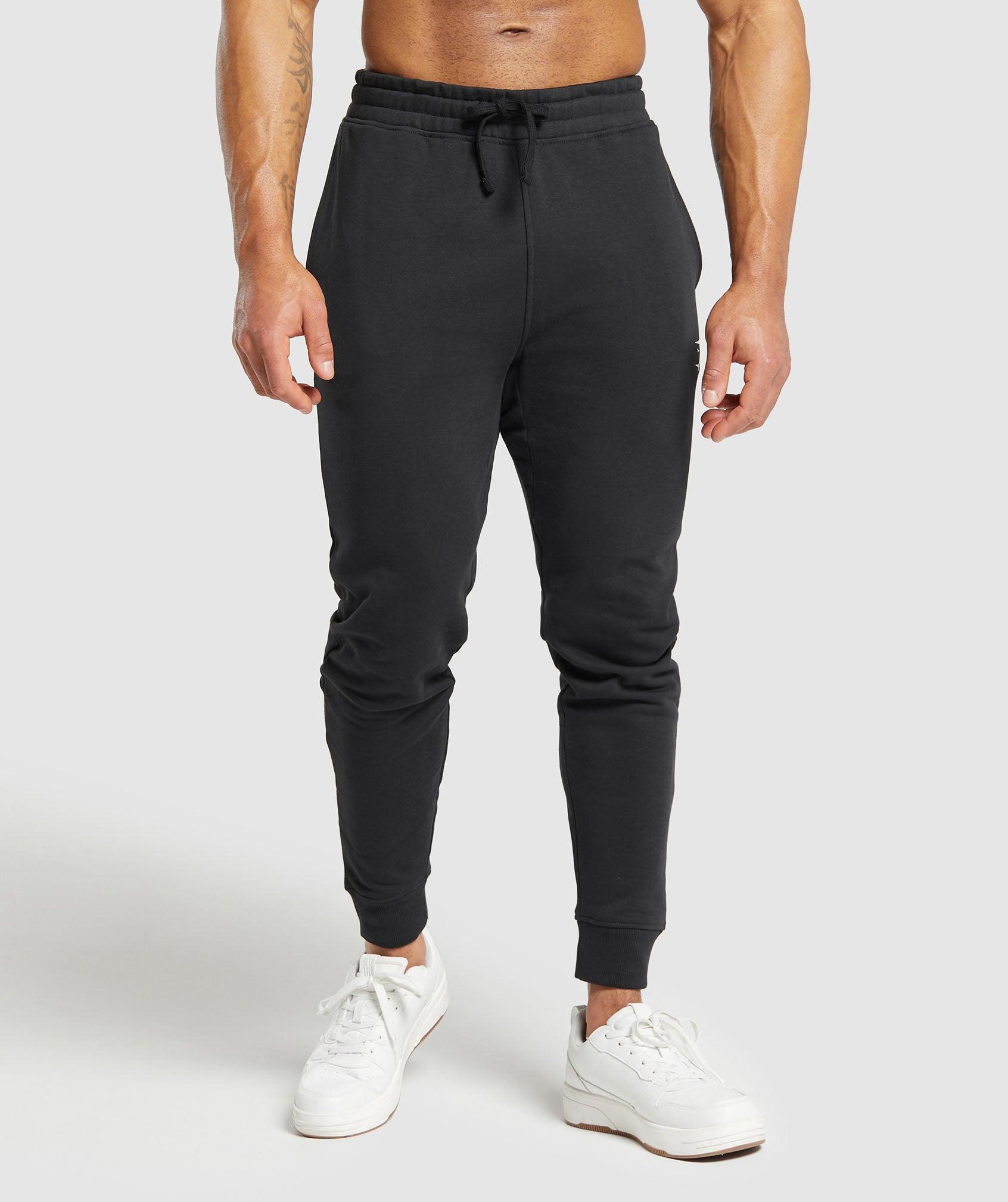 Gymshark Crest Joggers - Black Male Product Image
