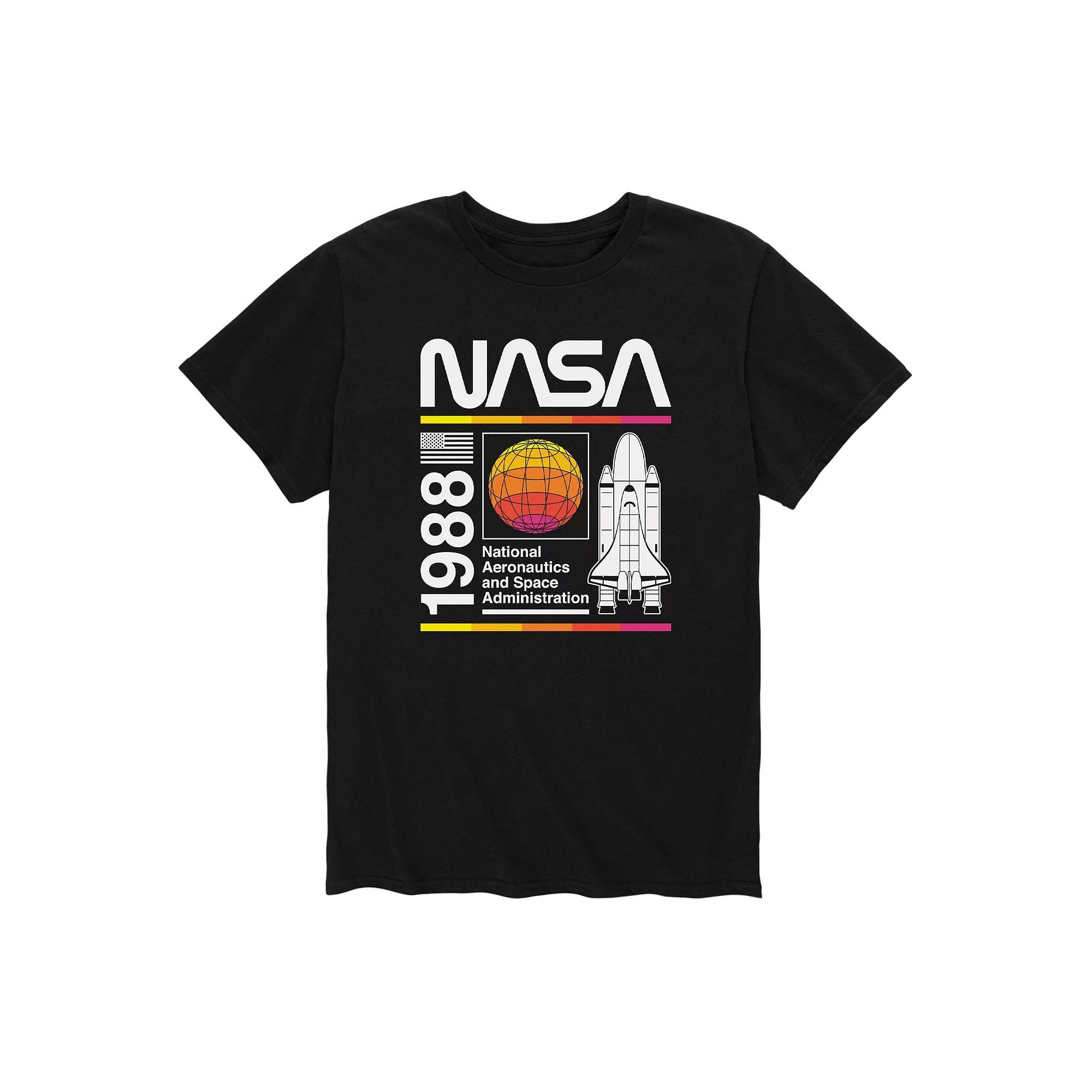 Big & Tall NASA 1988 Retro Tee, Men's, Size: 4XL Tall, Black Product Image