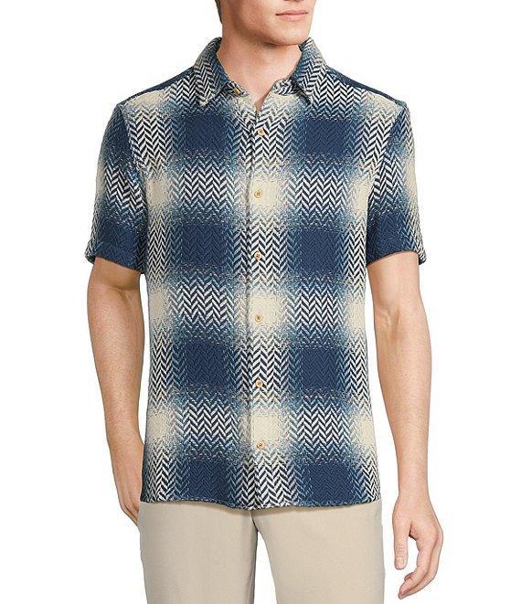 Rowm Short Sleeve Chunky Twill Button-Front Shirt Product Image