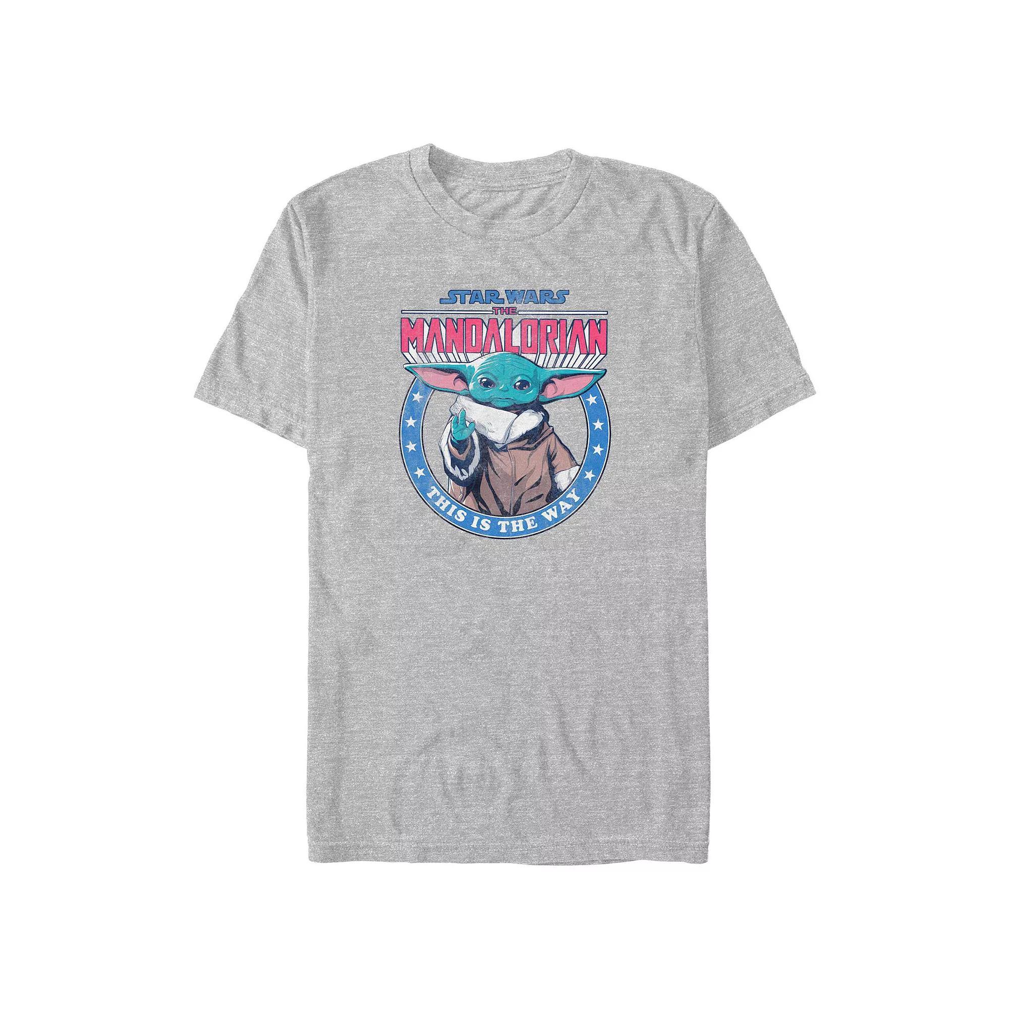 Big & Tall The Mandalorian The Child This Is The Way Stamp Graphic Tee, Men's, Size: XXL Tall, Athletic Grey Product Image