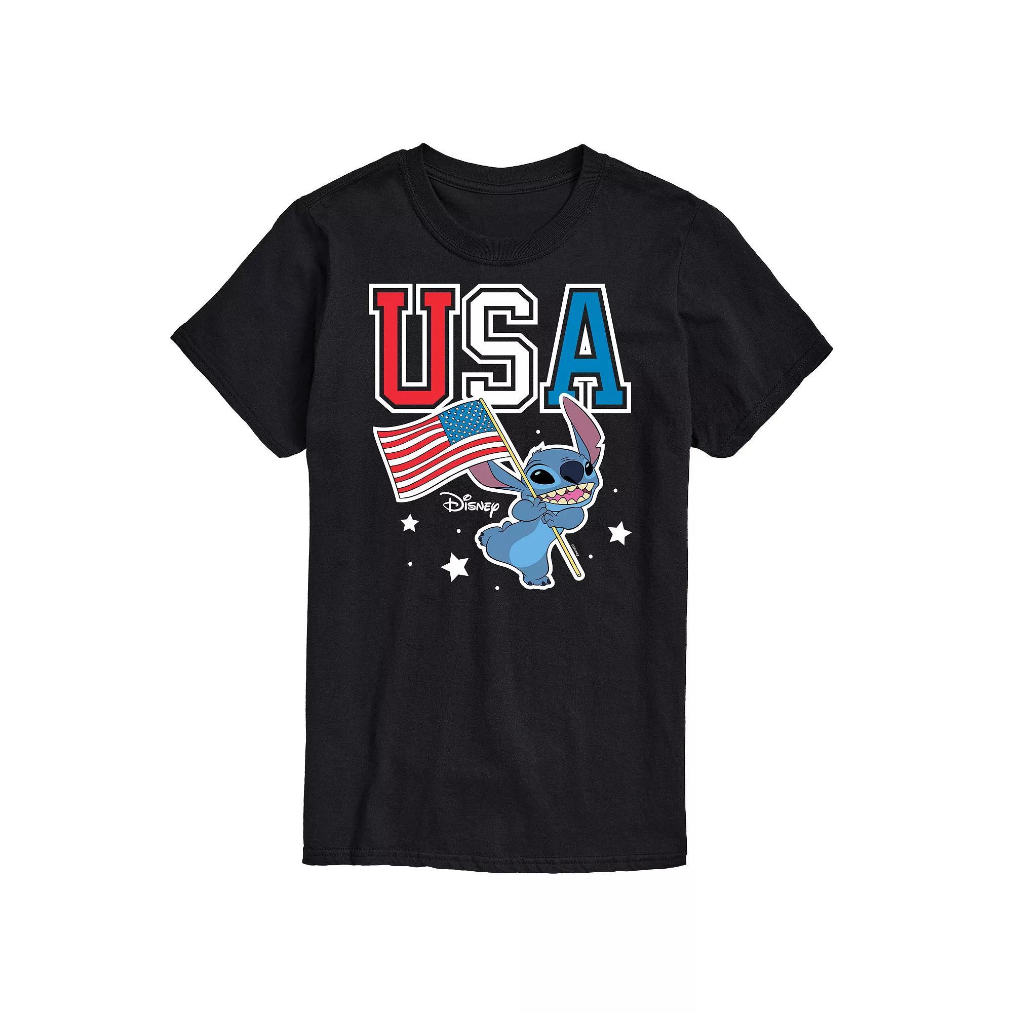 Disney's Lilo & Stitch Big & Tall USA Stitch Graphic Tee, Men's,  Product Image
