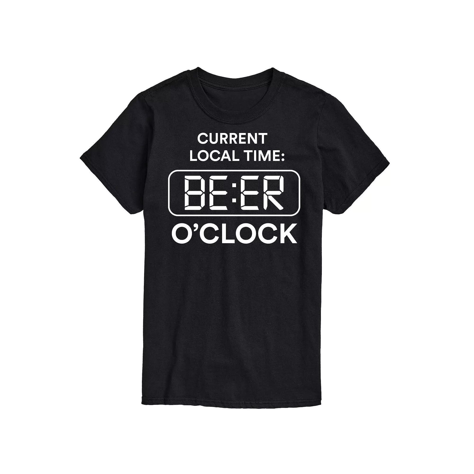 Men's Beer Oclock Tee, Size: Large, Black Product Image