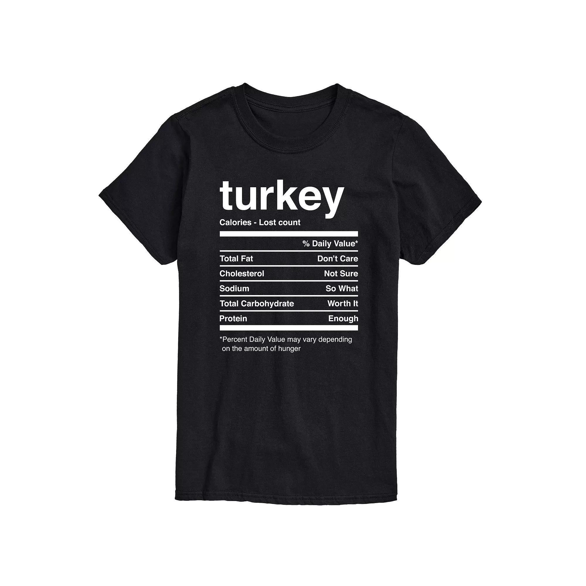Big & Tall Turkey Facts Tee, Men's,  Product Image