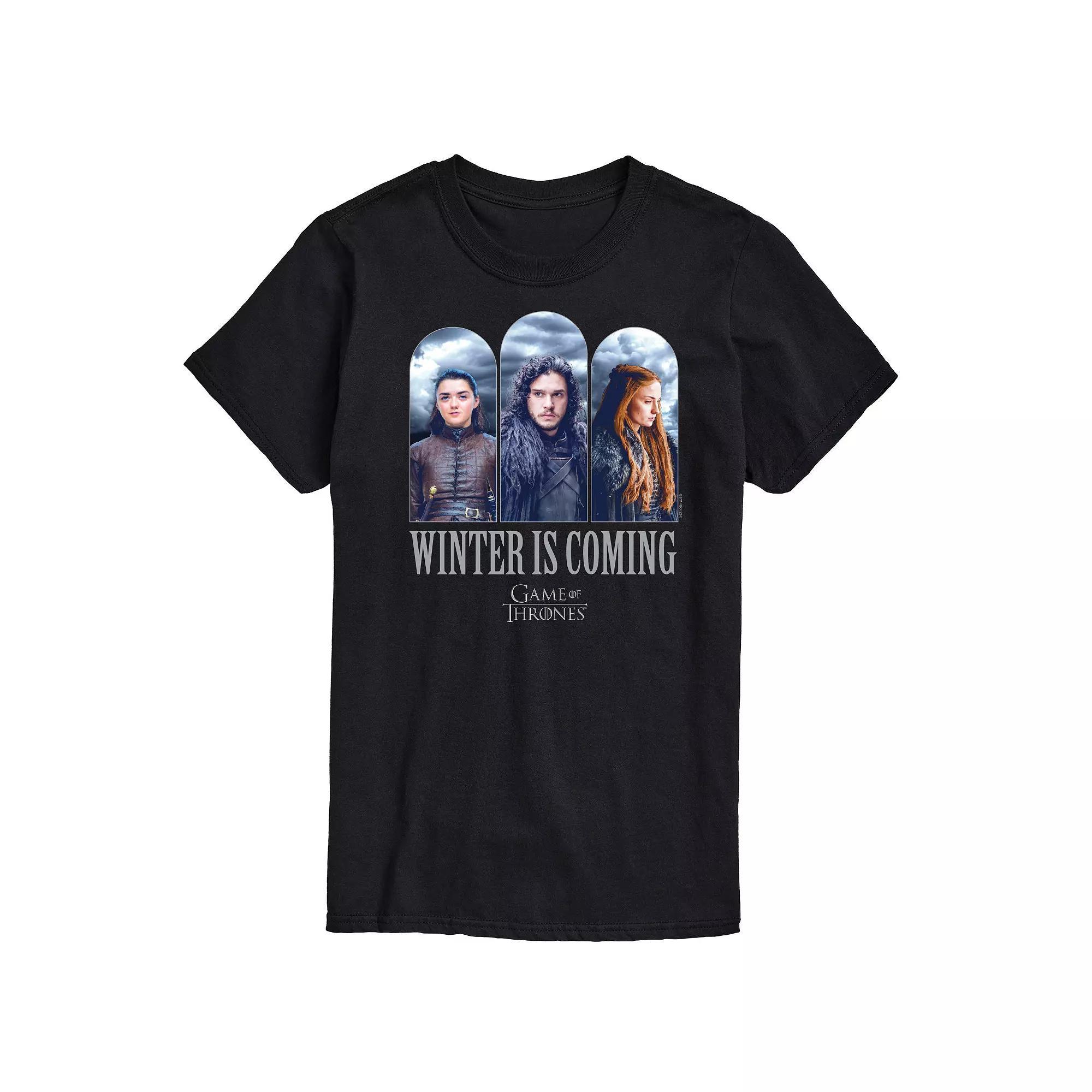 Men's Game Of Thrones Winter Is Coming Graphic Tee, Size: XS, Black Product Image