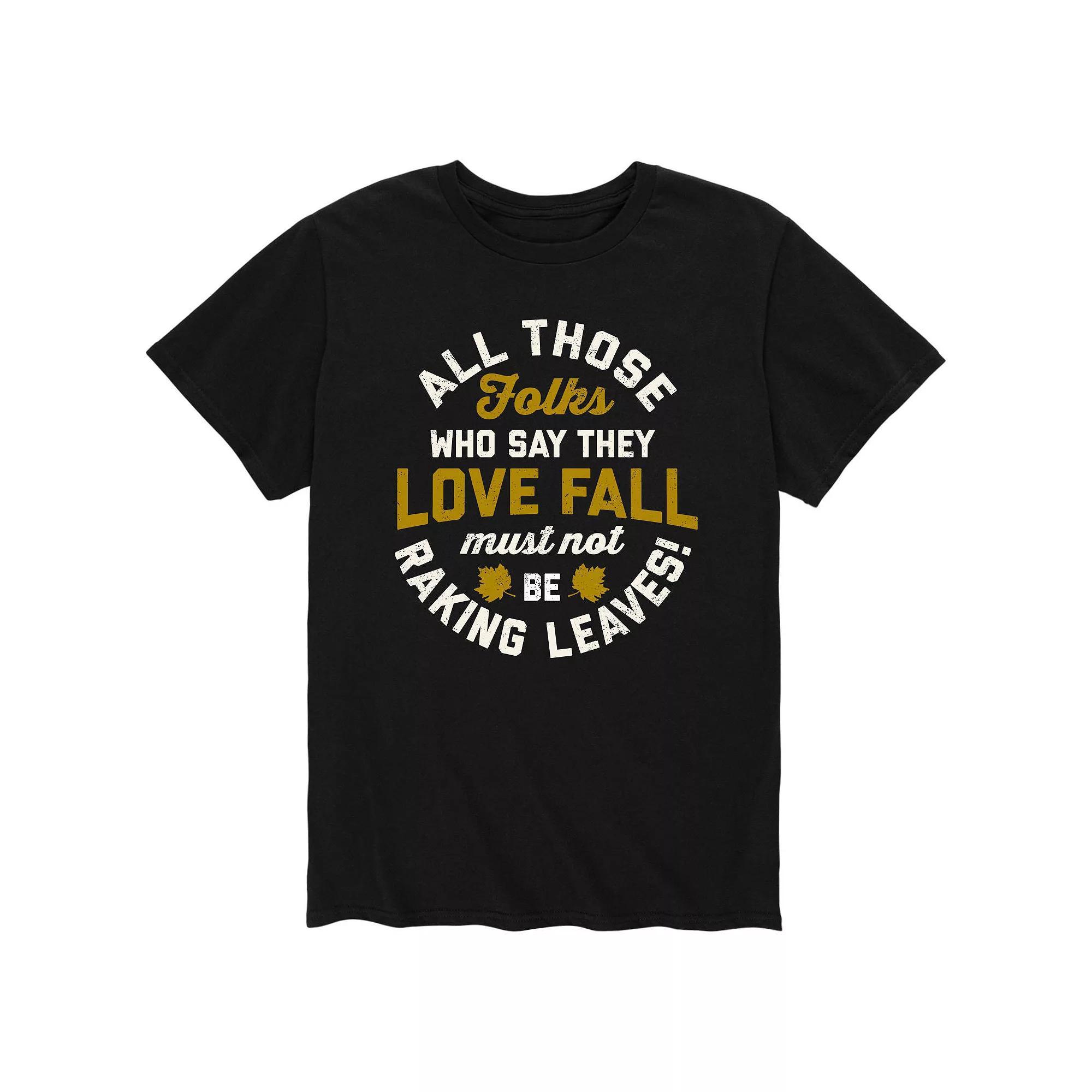 Men's All Those Folks Fall Raking Tee, Size: XL, Black Product Image