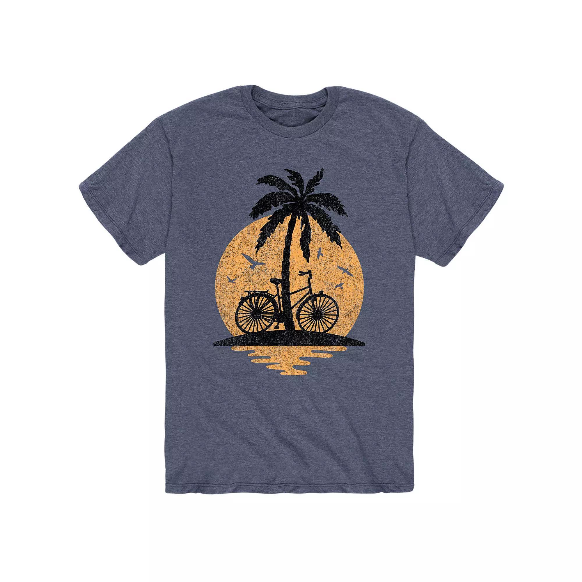 Men's Sunset Palm Tree Bike Tee,  Product Image