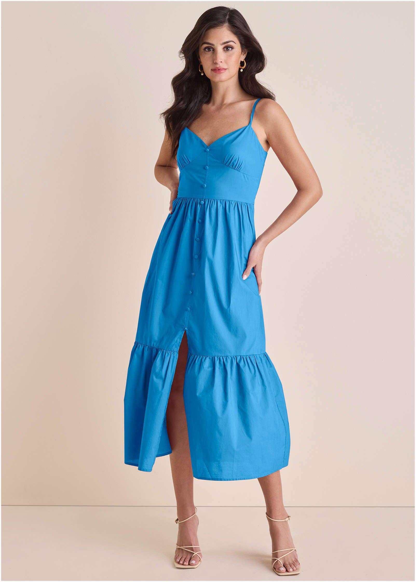 Button Front Maxi - Blue Product Image