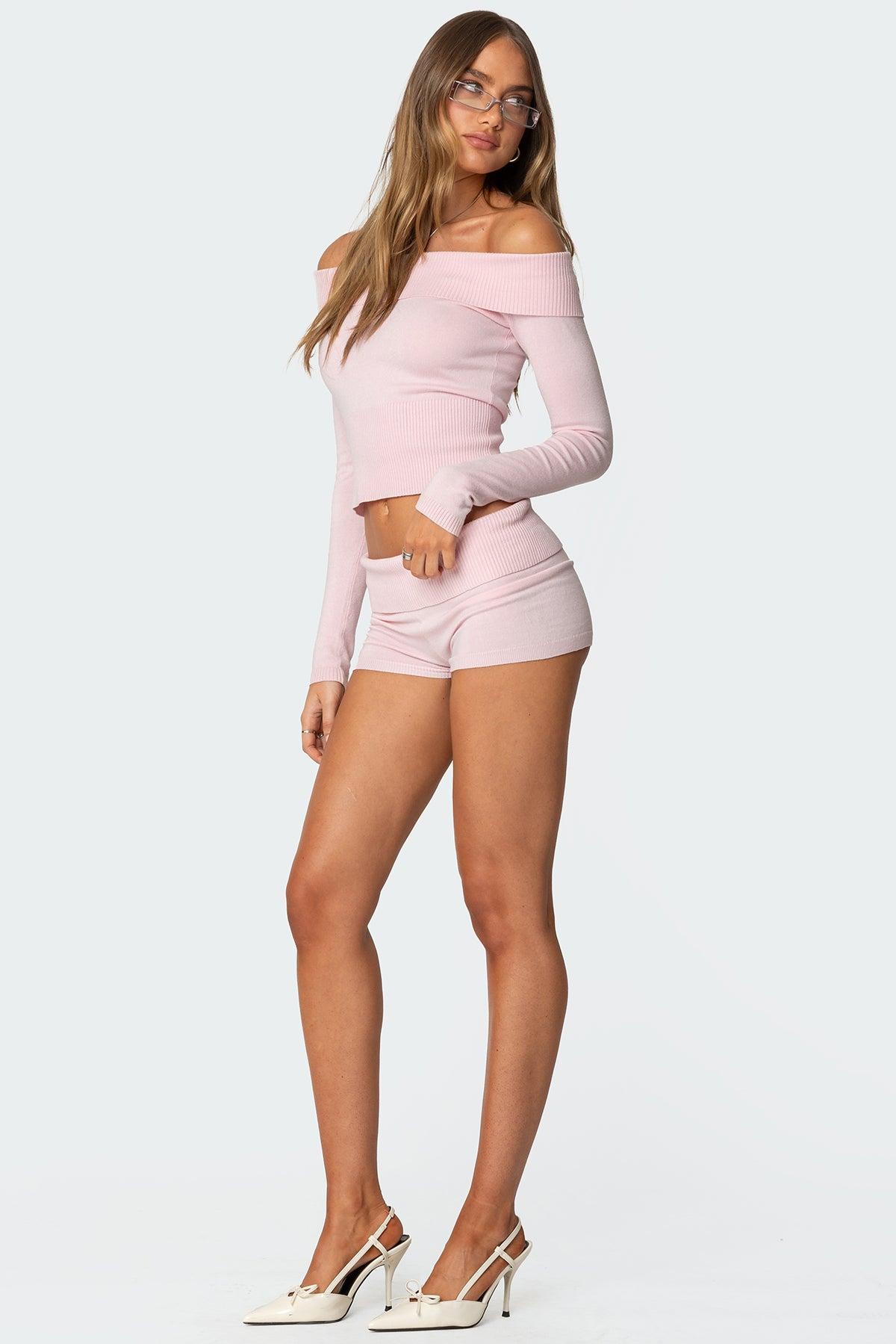 Jamie Fold Over Knit Top Product Image