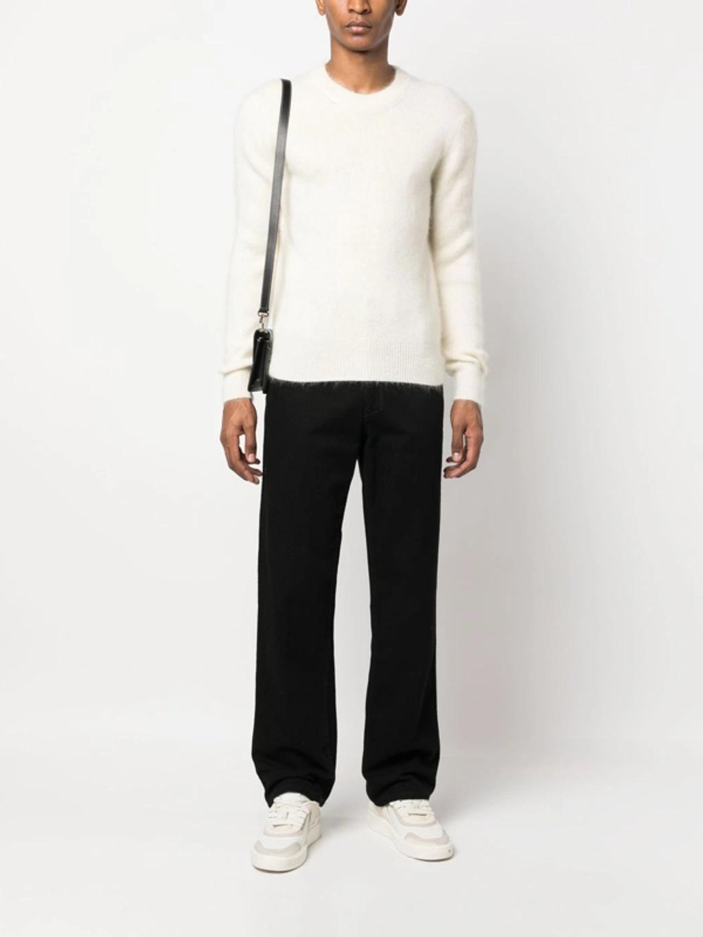 TOM FORD Ribbed-knit Crew-neck Jumper In White Product Image