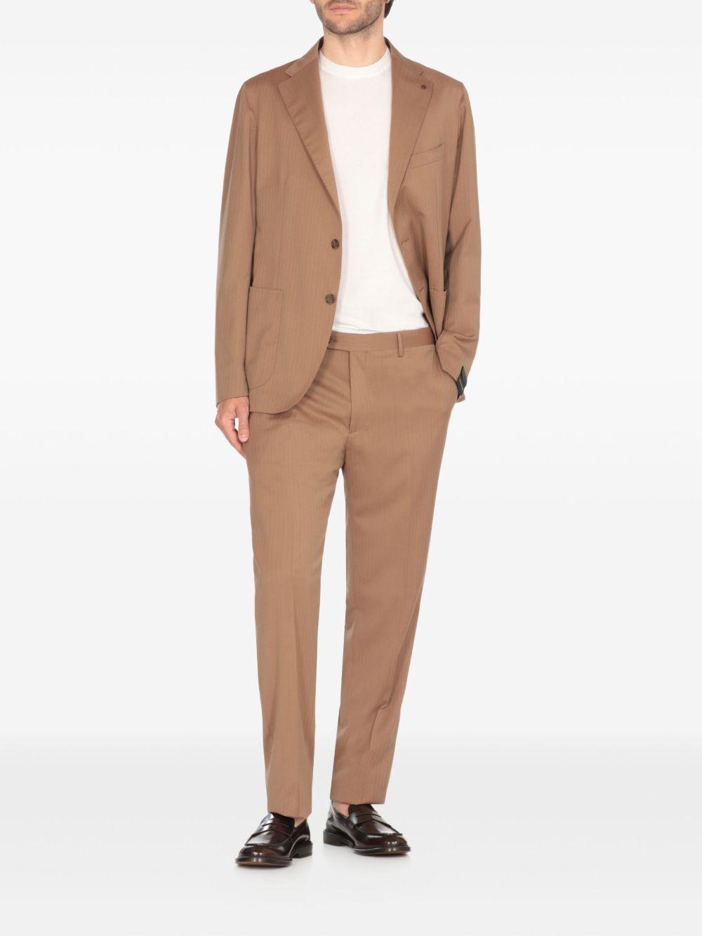 herringbone patch-pockets suit Product Image