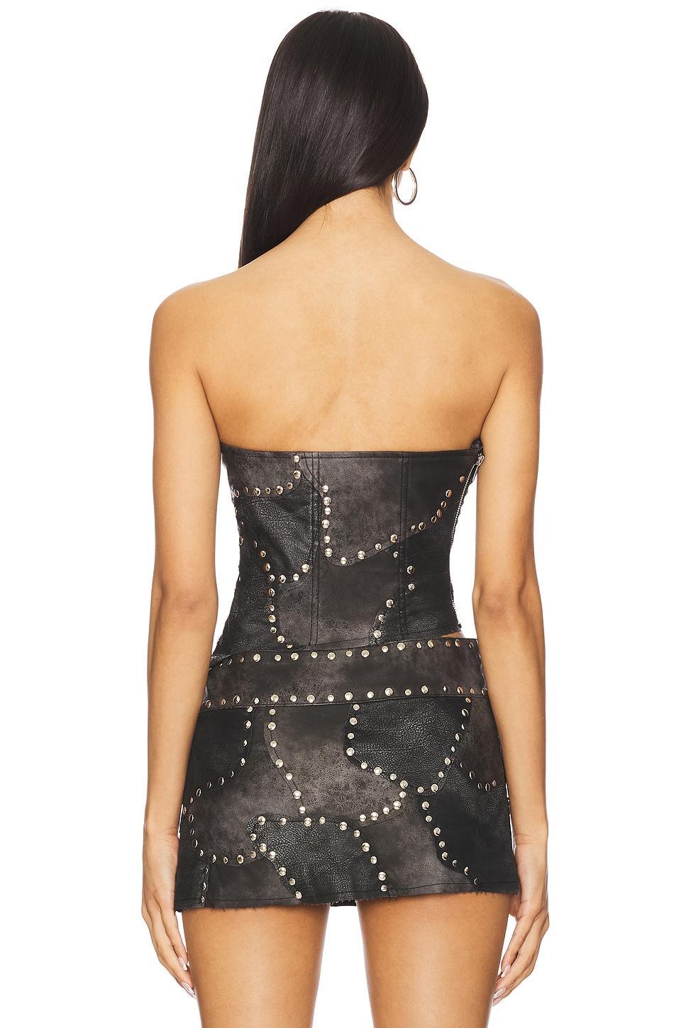 Faux Suede Corset Top Jaded London Product Image