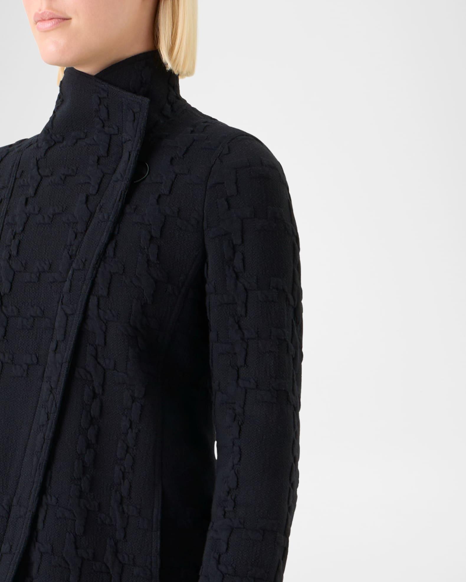 3D Houndstooth Jersey Long Jacket Product Image