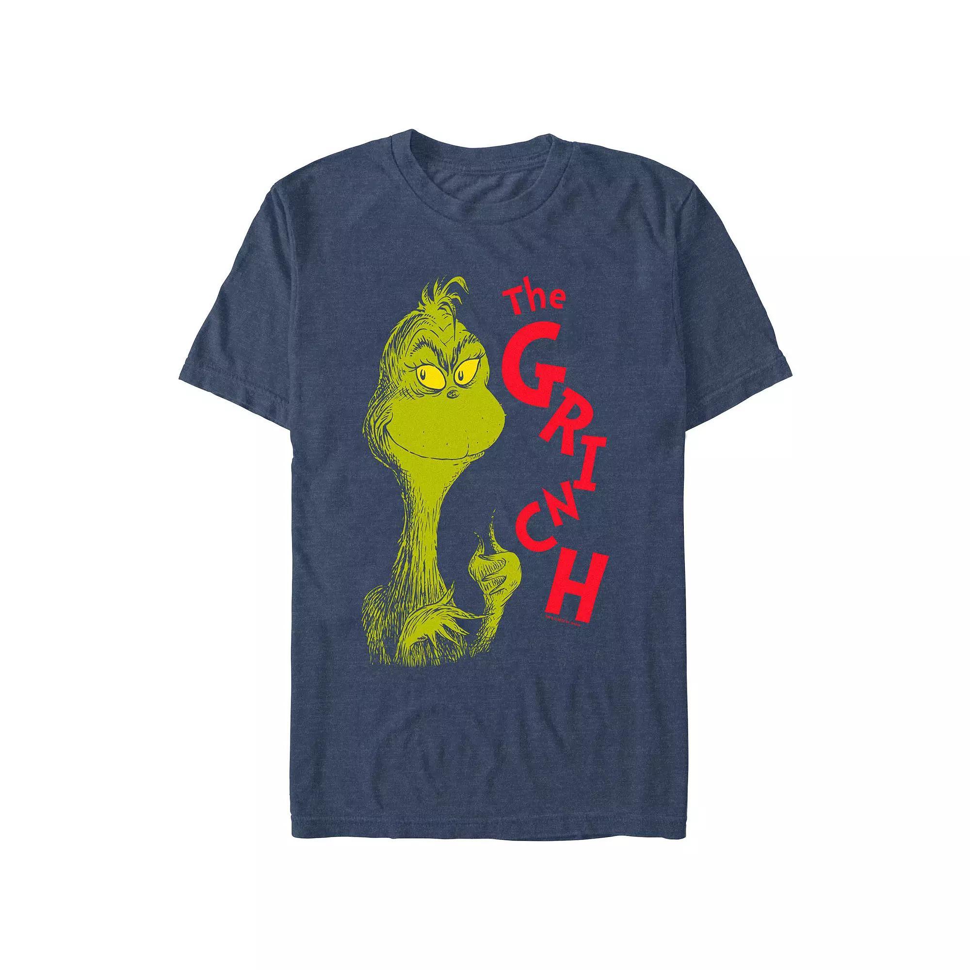 Big & Tall Dr. Seuss The Grinch Mischievous Face Graphic Tee, Men's,  Product Image