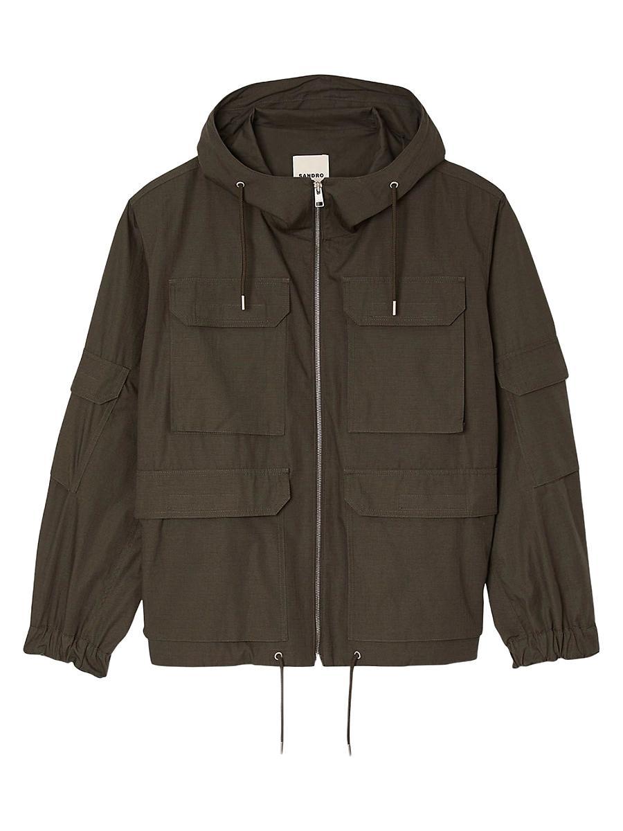 Mens Hooded Military Parka Product Image