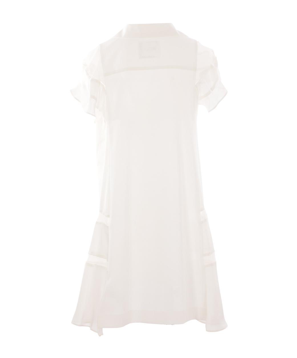 SACAI Short Sleeve Dress In White Product Image