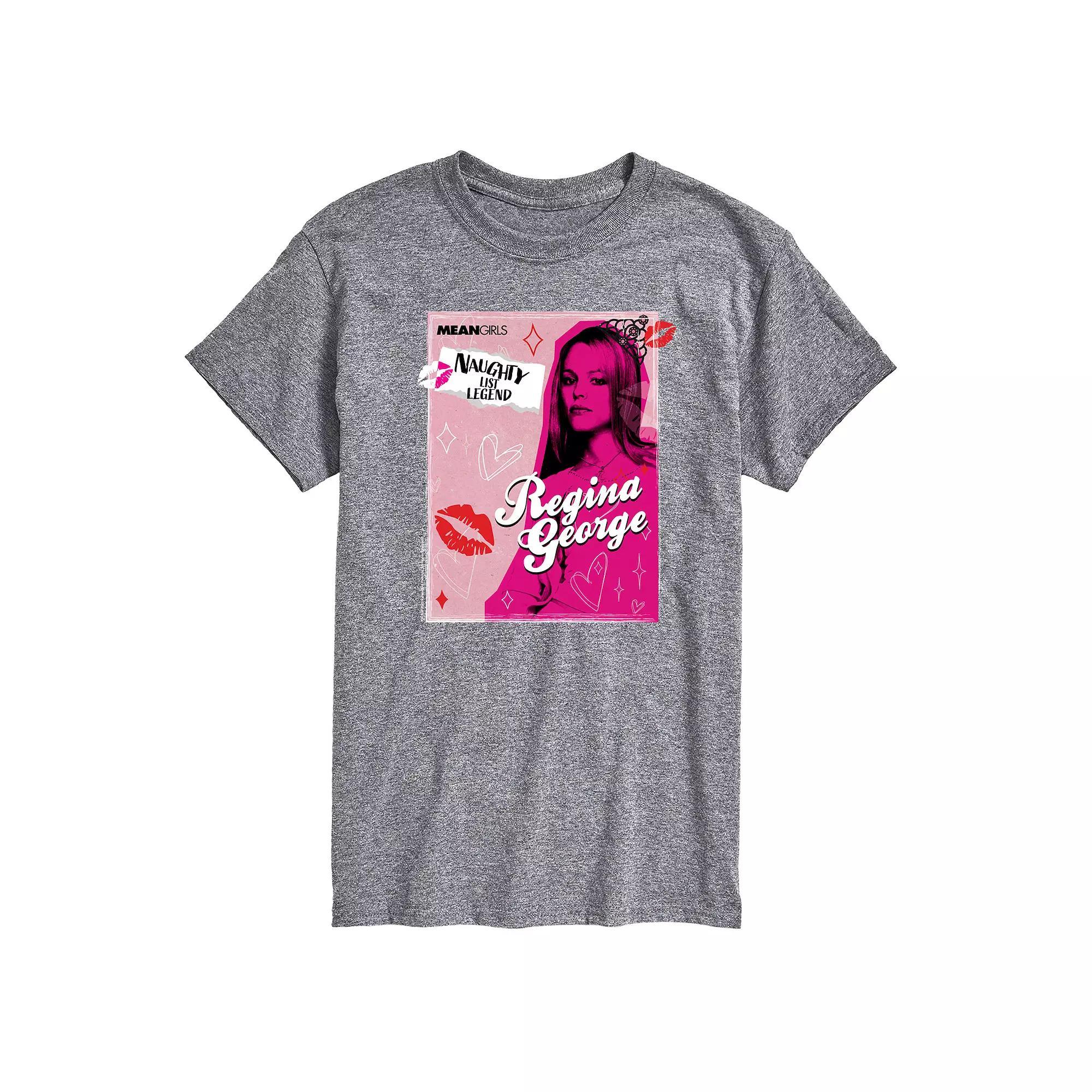 Men's Mean Girls Regina George Naughty List Graphic Tee, Size: XXL, Grey Gray Product Image