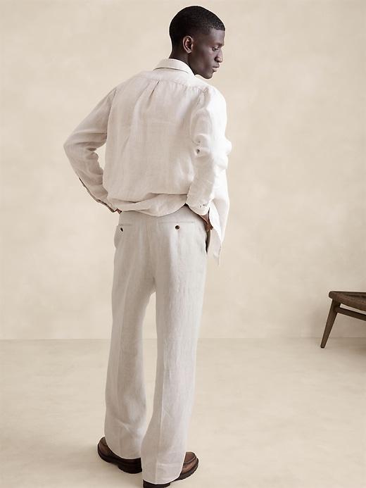 Tailored Straight Linen Pant Product Image