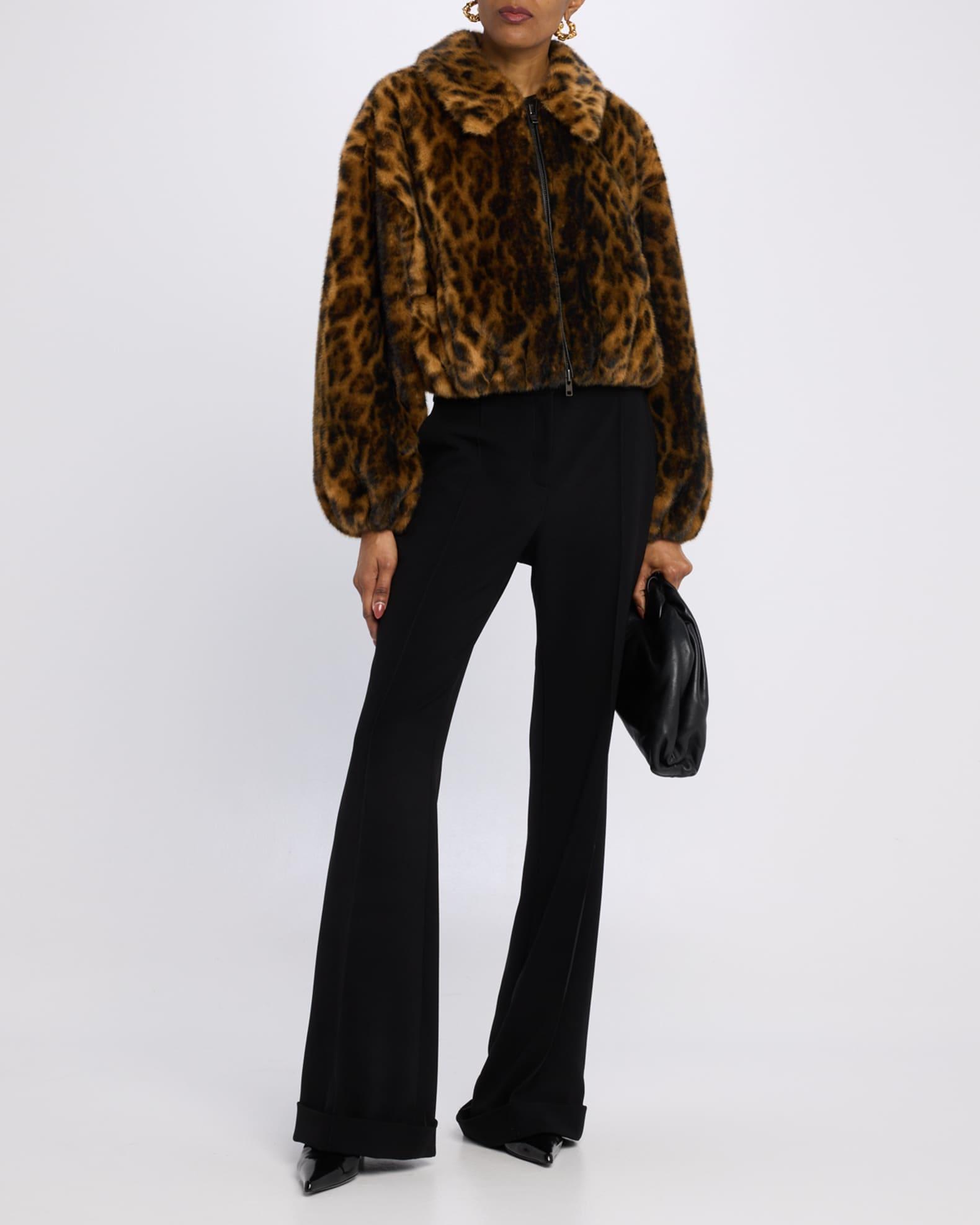 Esme Leopard Faux Fur Jacket Product Image