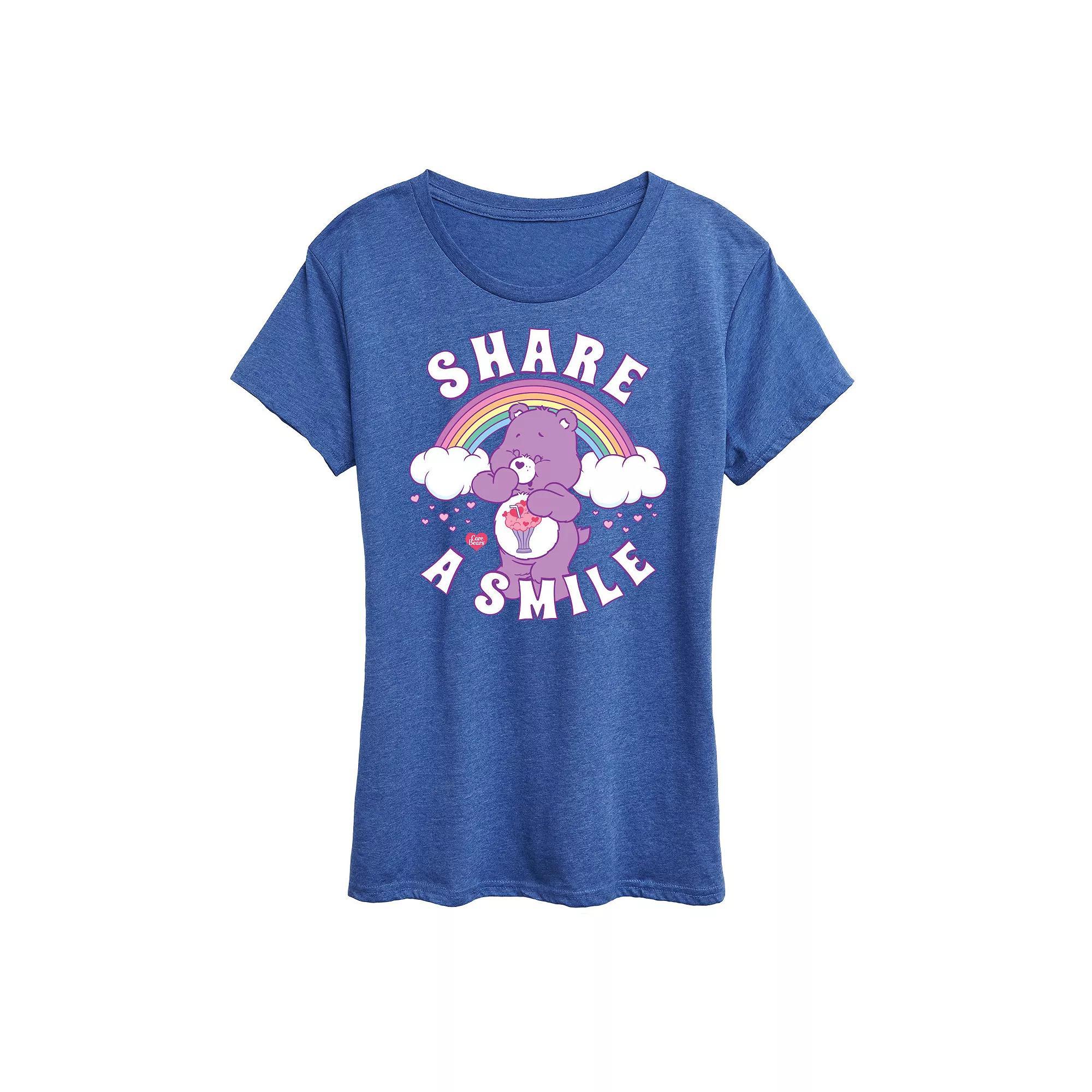 Women's Care Bears Share A Smile Graphic Tee, Girl's,  Product Image
