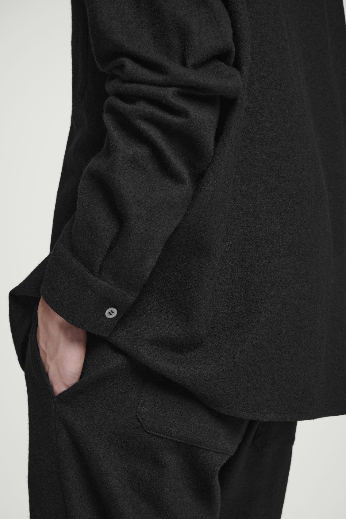 RELAXED BOILED-WOOL OVERSHIRT Product Image