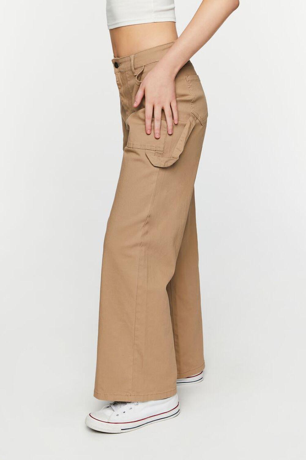 Twill Wide-Leg Utility Pants | Forever 21 Product Image