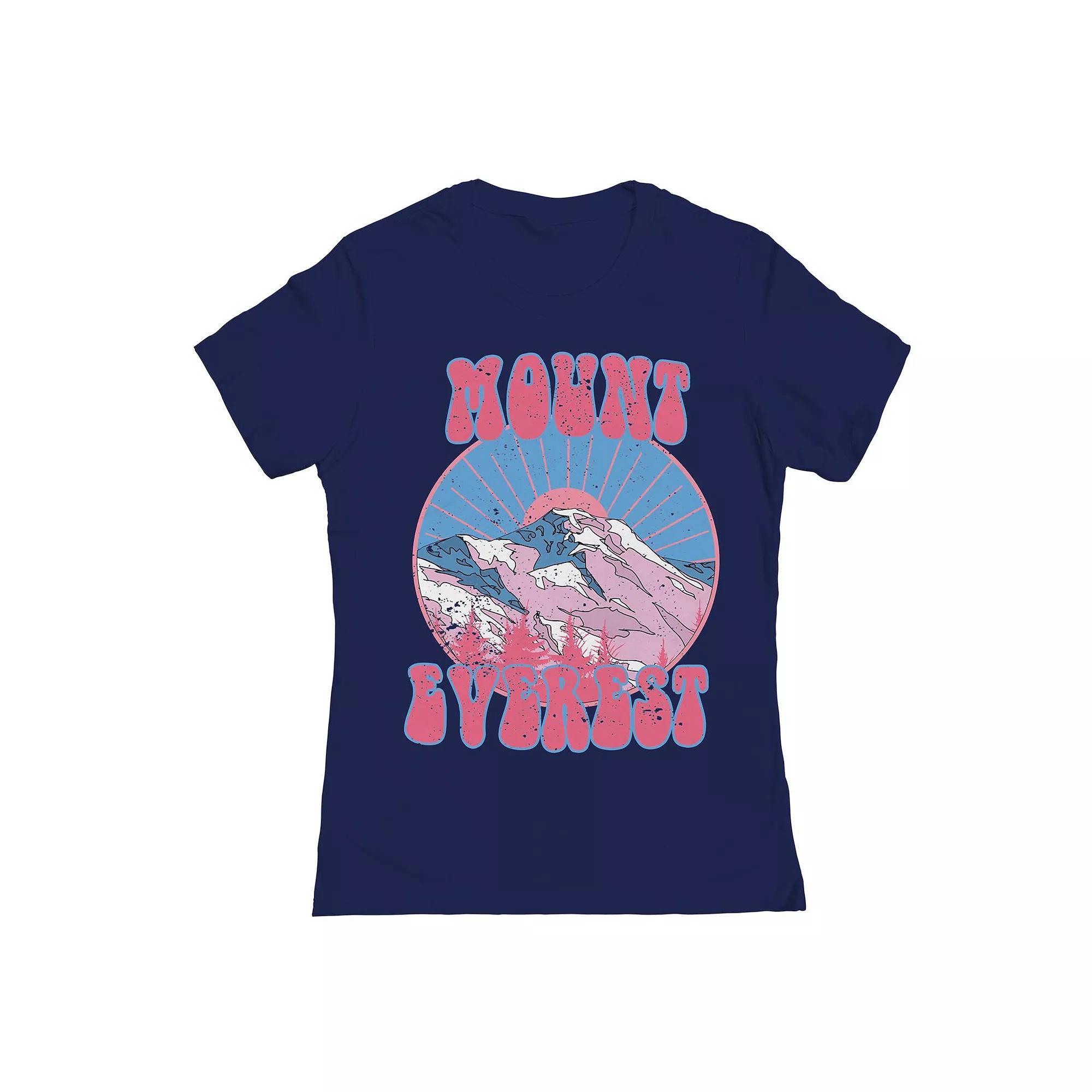 Junior's Mount Everest 1 Womens Graphic Tee, Girl's, Size: Small, Blue Product Image