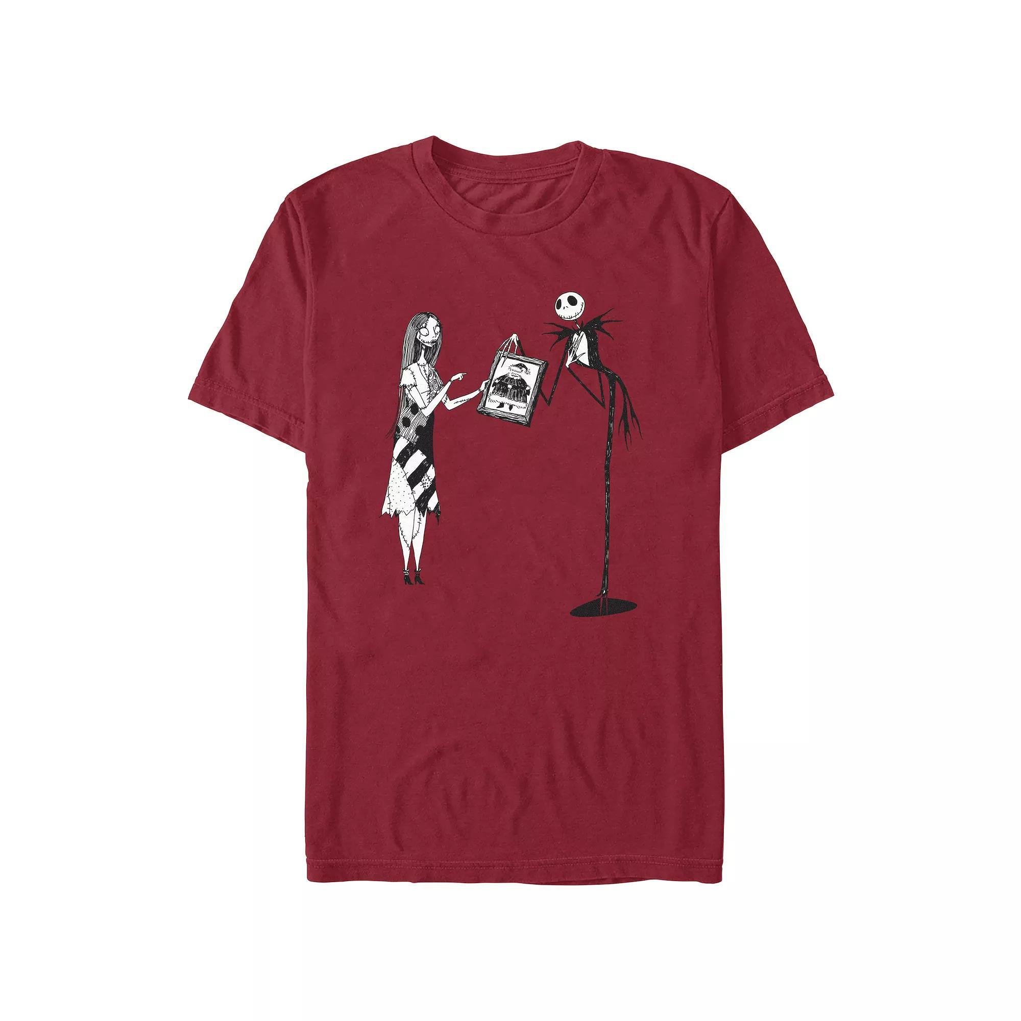 Disney's The Nightmare Before Christmas Santa Claus Portrait Men's Graphic Tee, Size: Medium, Red Product Image