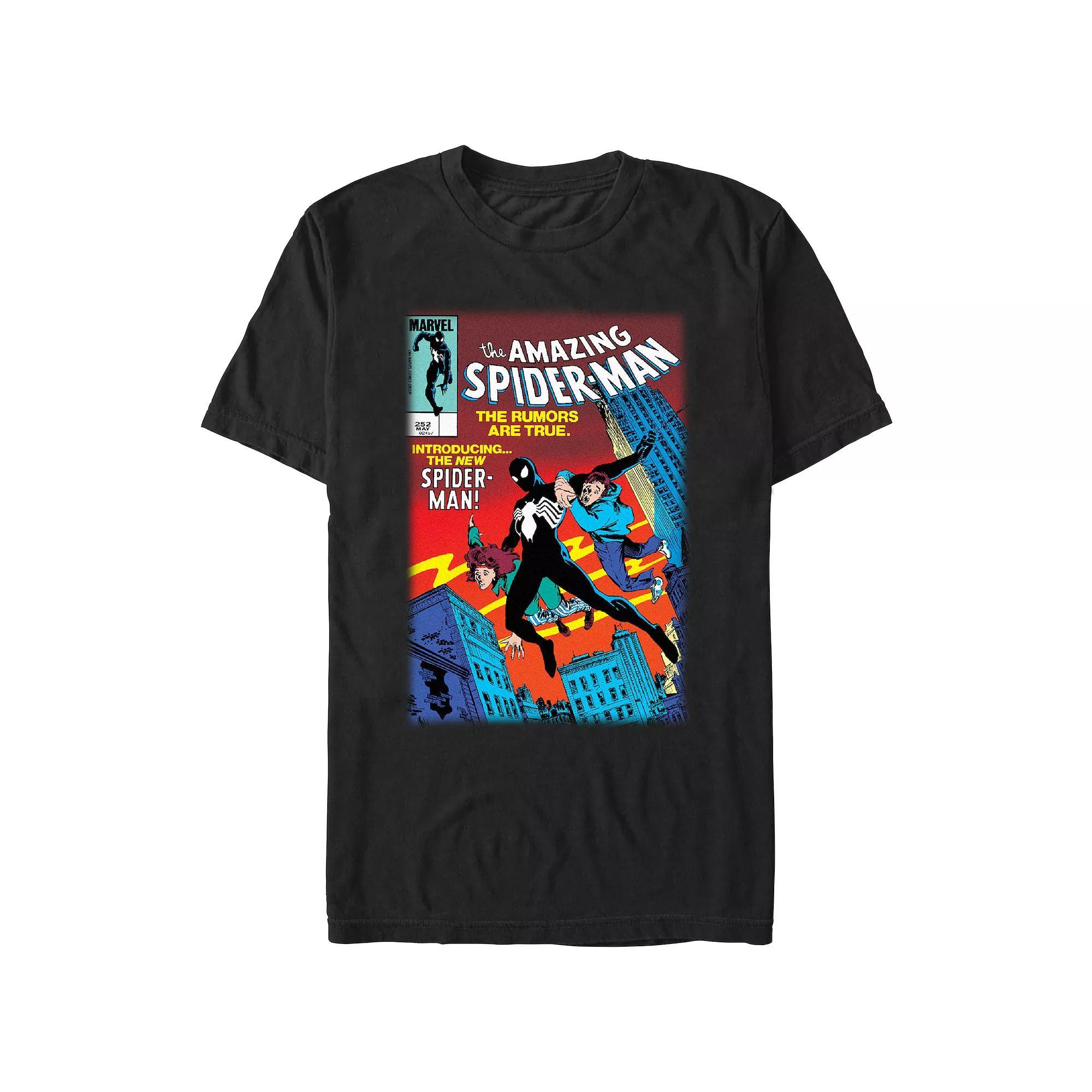 Men's Spider-Man The New Spider-Man Comic Cover Graphic Tee, Size: XXL, Black Product Image
