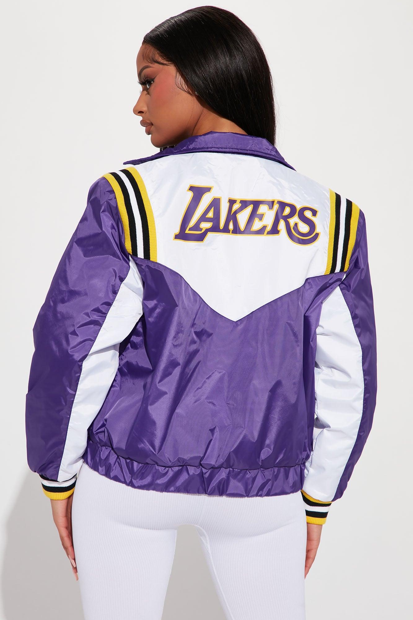 Lakers Overtime Puffer Jacket - Purple Female Product Image