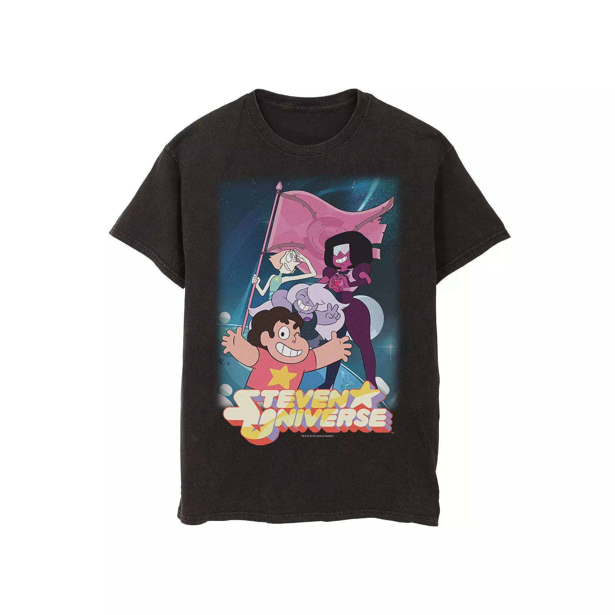 Men's Cartoon Network Steven Universe Team Flag Poster Tee, Size: 3XL, Black Product Image