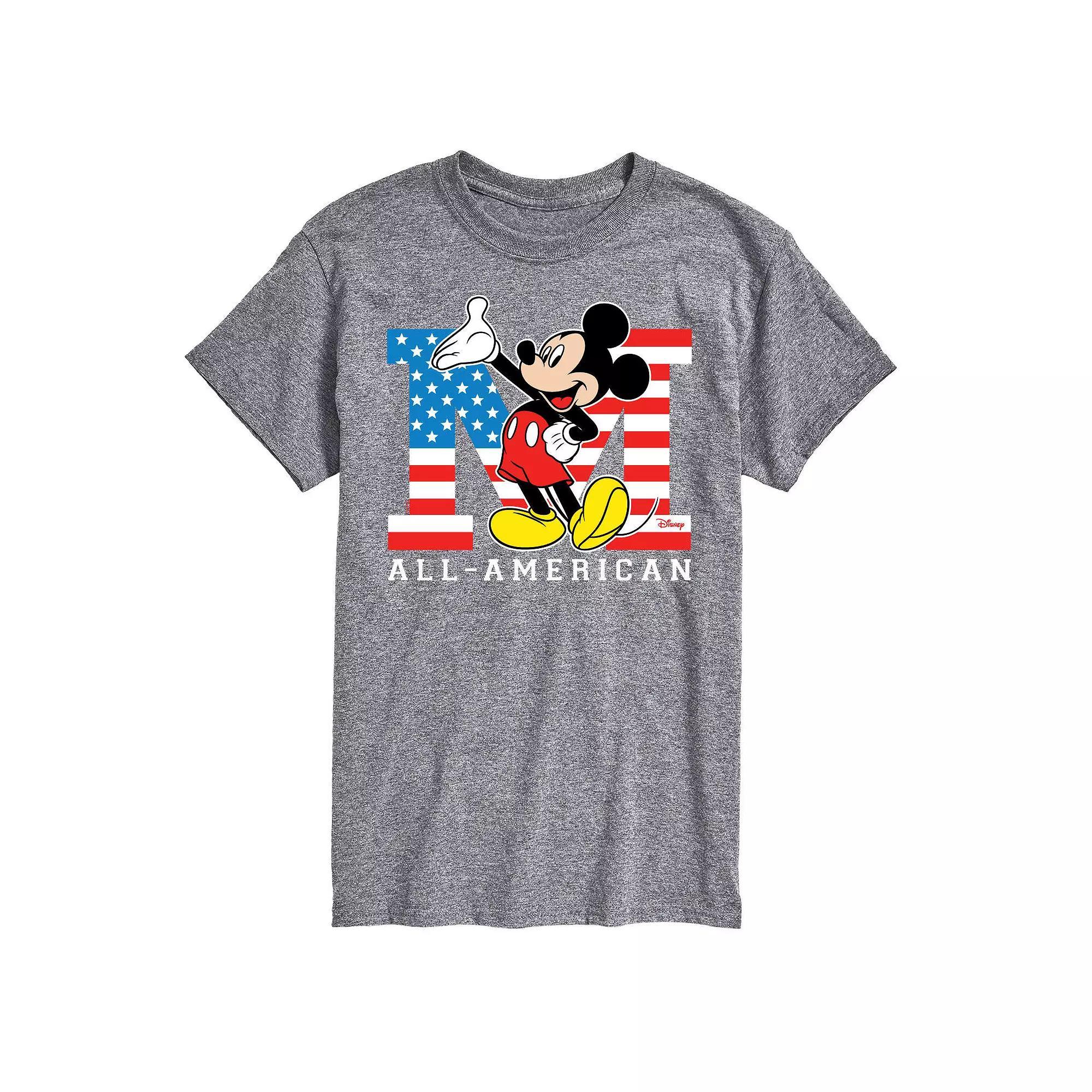 Disney's Mickey Mouse Big & Tall All American Graphic Tee, Men's, Size: 4XB, Gray Product Image