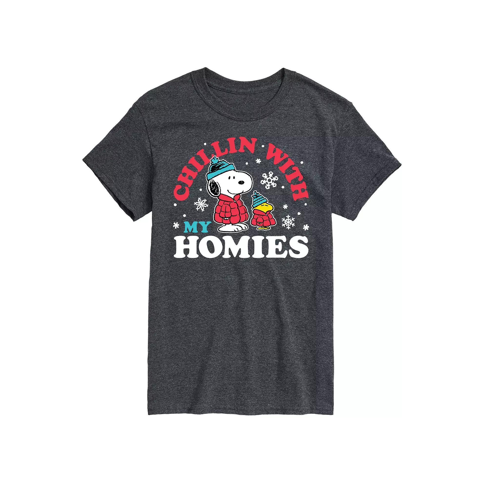 Big & Tall Peanuts Chillin Homies Tee, Men's, Size: 3XB, Gray Product Image