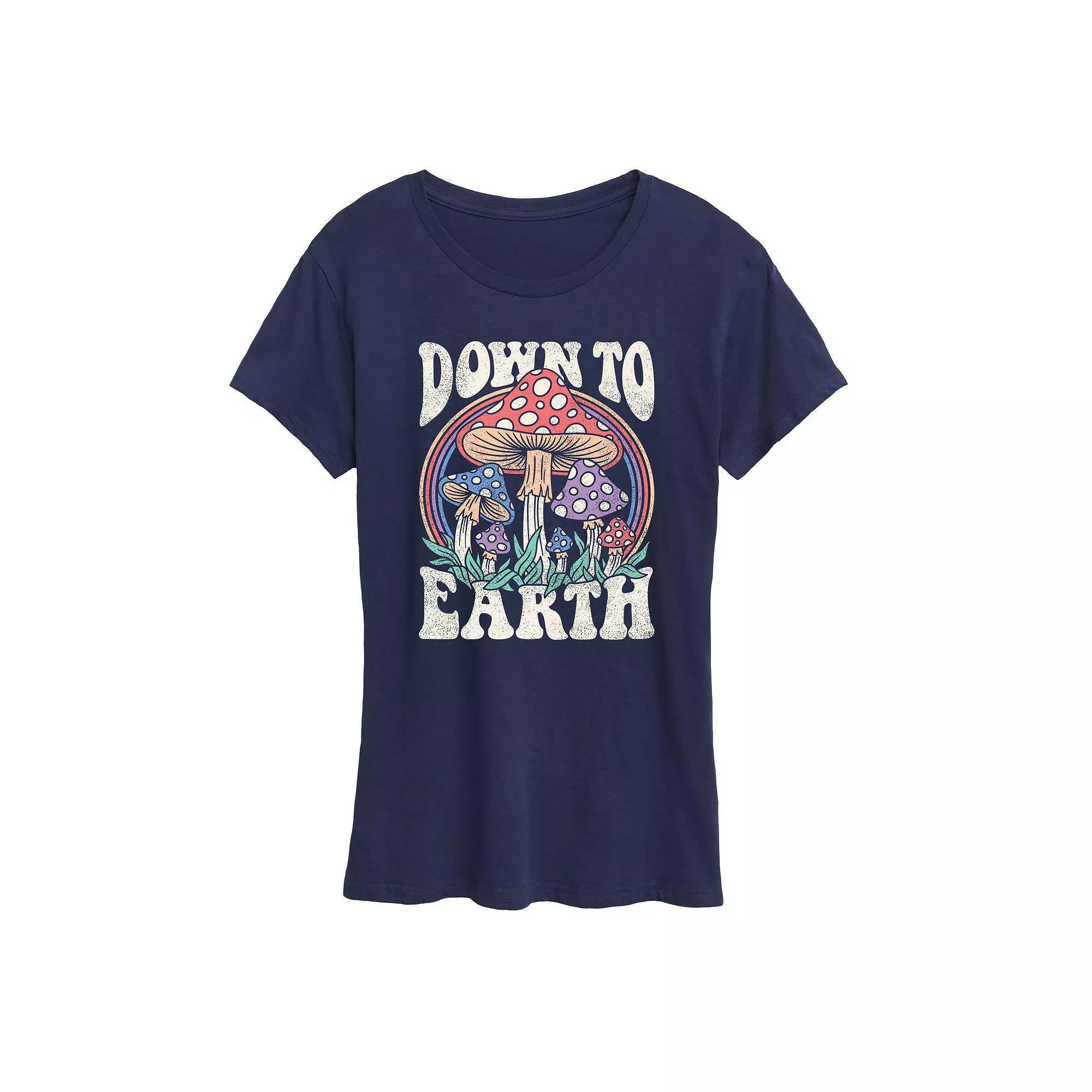 Women's Down To Earth Mushrooms Graphic Tee, Girl's,  Product Image