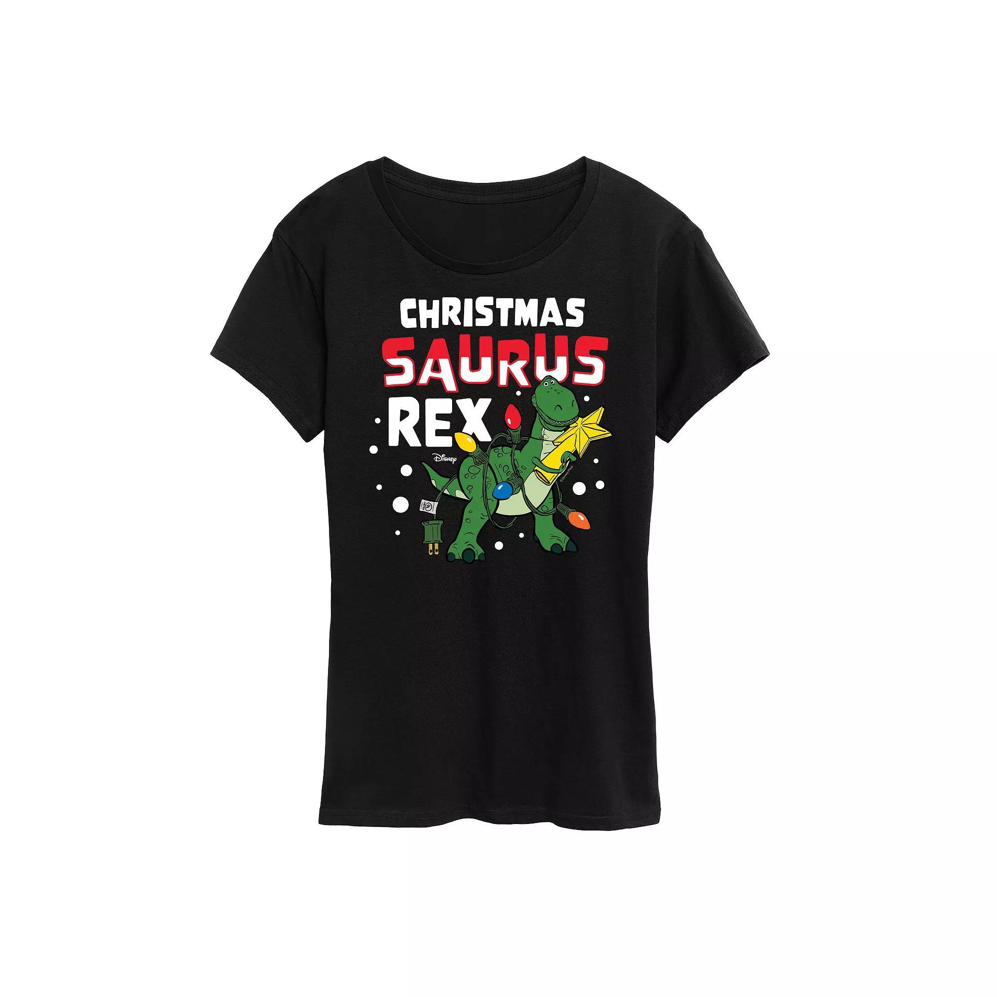 Disney / Pixar's Toy Story Women's Christmas Saurus Rex Graphic Tee, Girl's,  Product Image