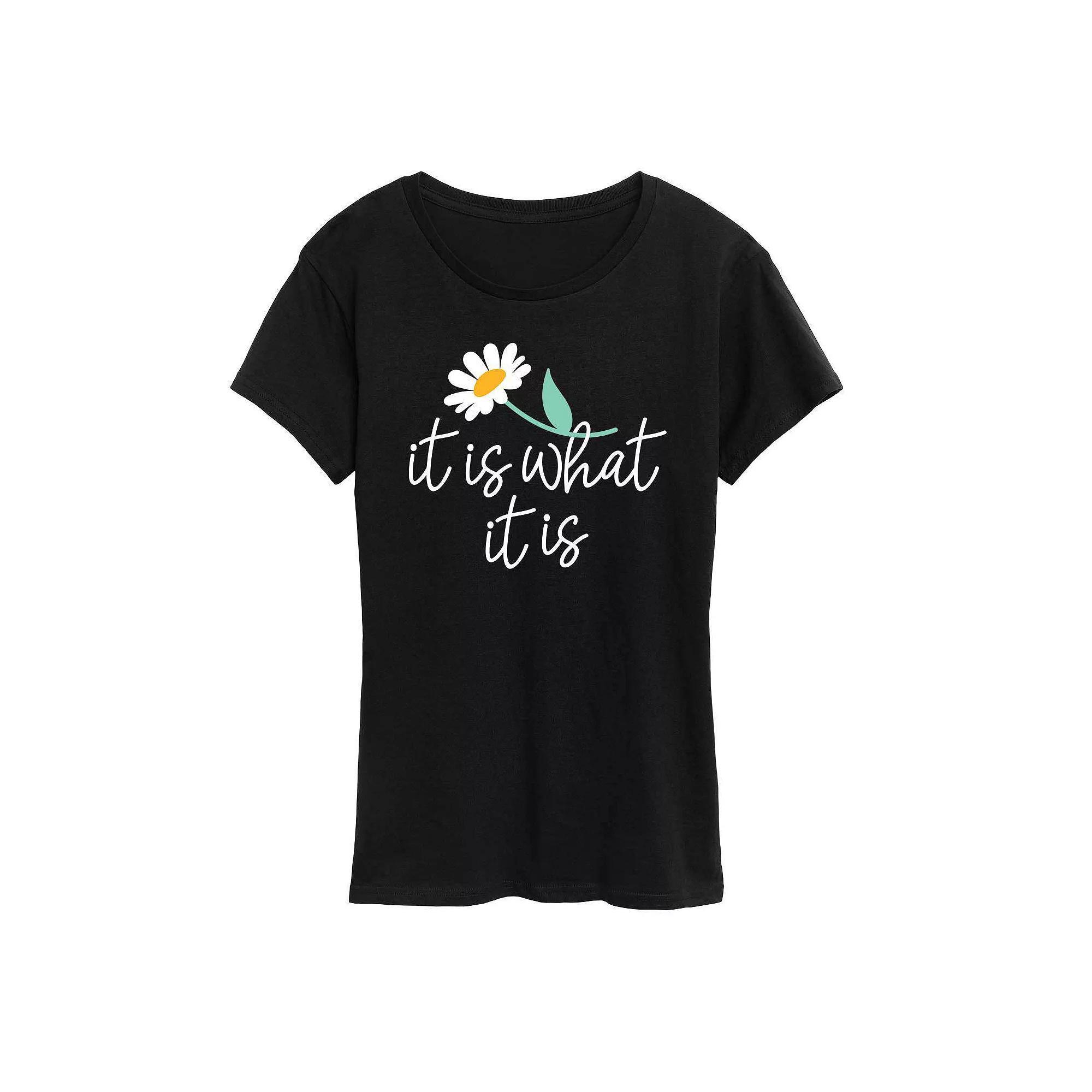 Women's It Is What It Is Graphic Tee, Girl's, Size: Small, Black Product Image