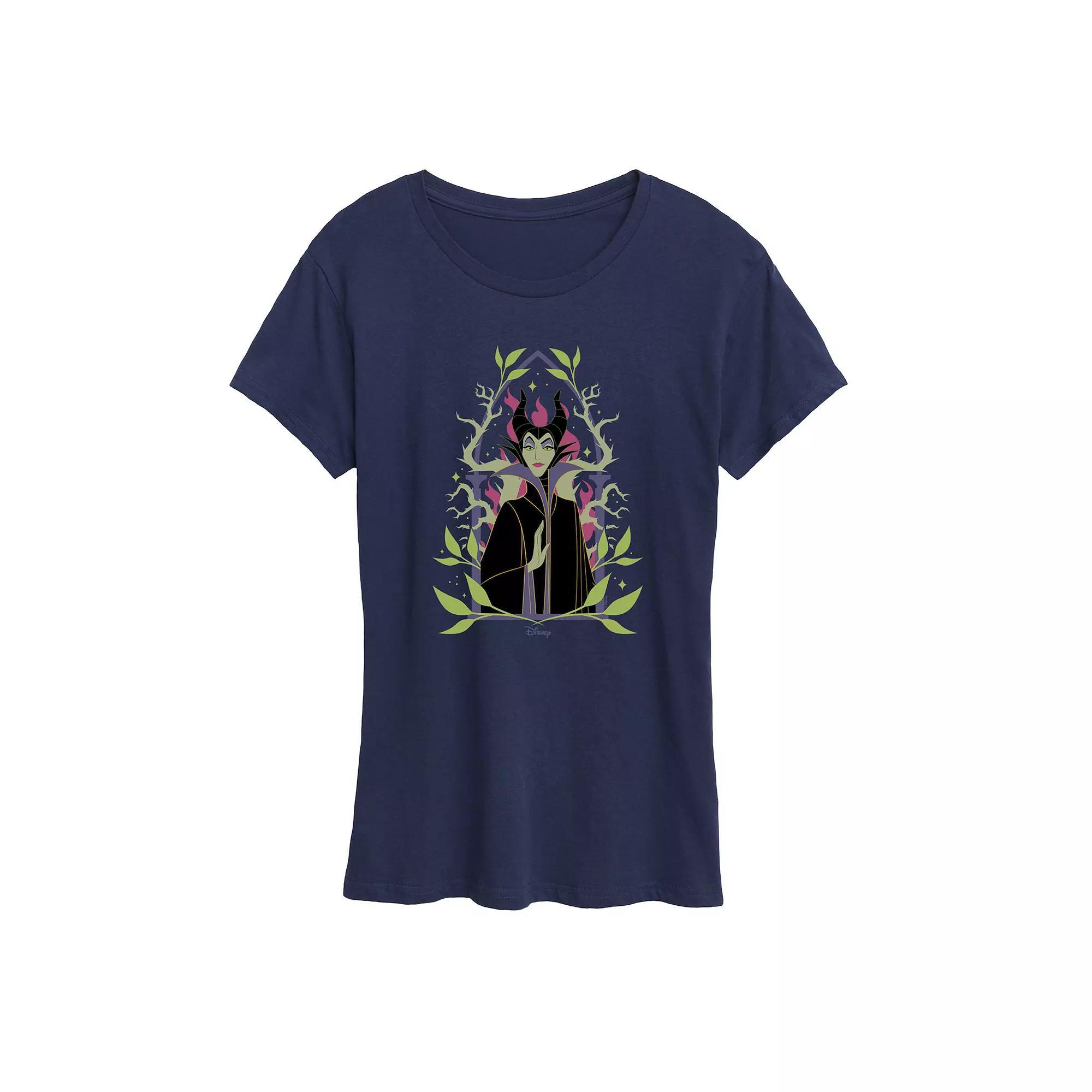 Disney's Sleeping Beauty Maleficent Women's Graphic Tee, Size: Small, Blue Product Image