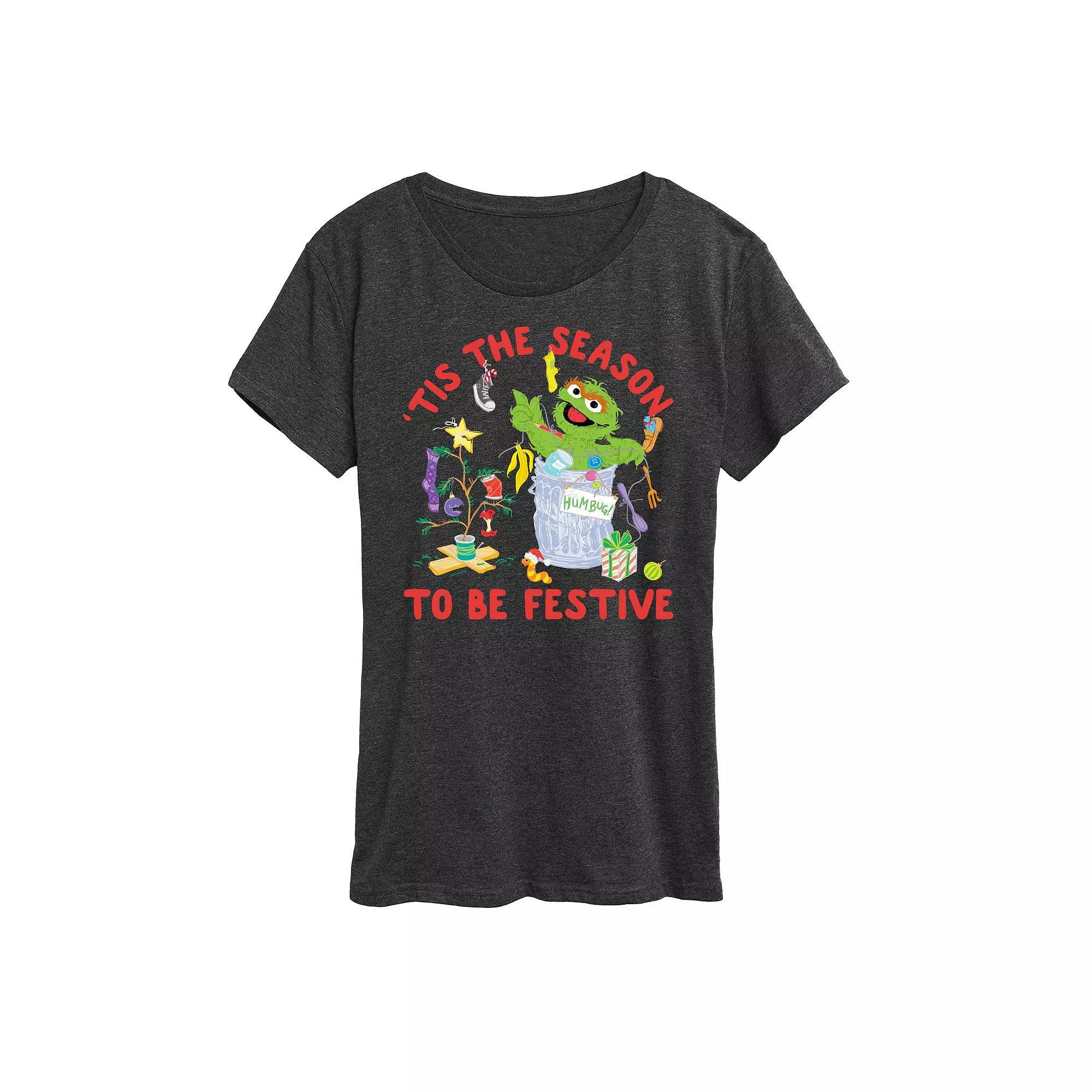 Women's Sesame Street 'Tis The Season Graphic Tee, Girl's,  Product Image