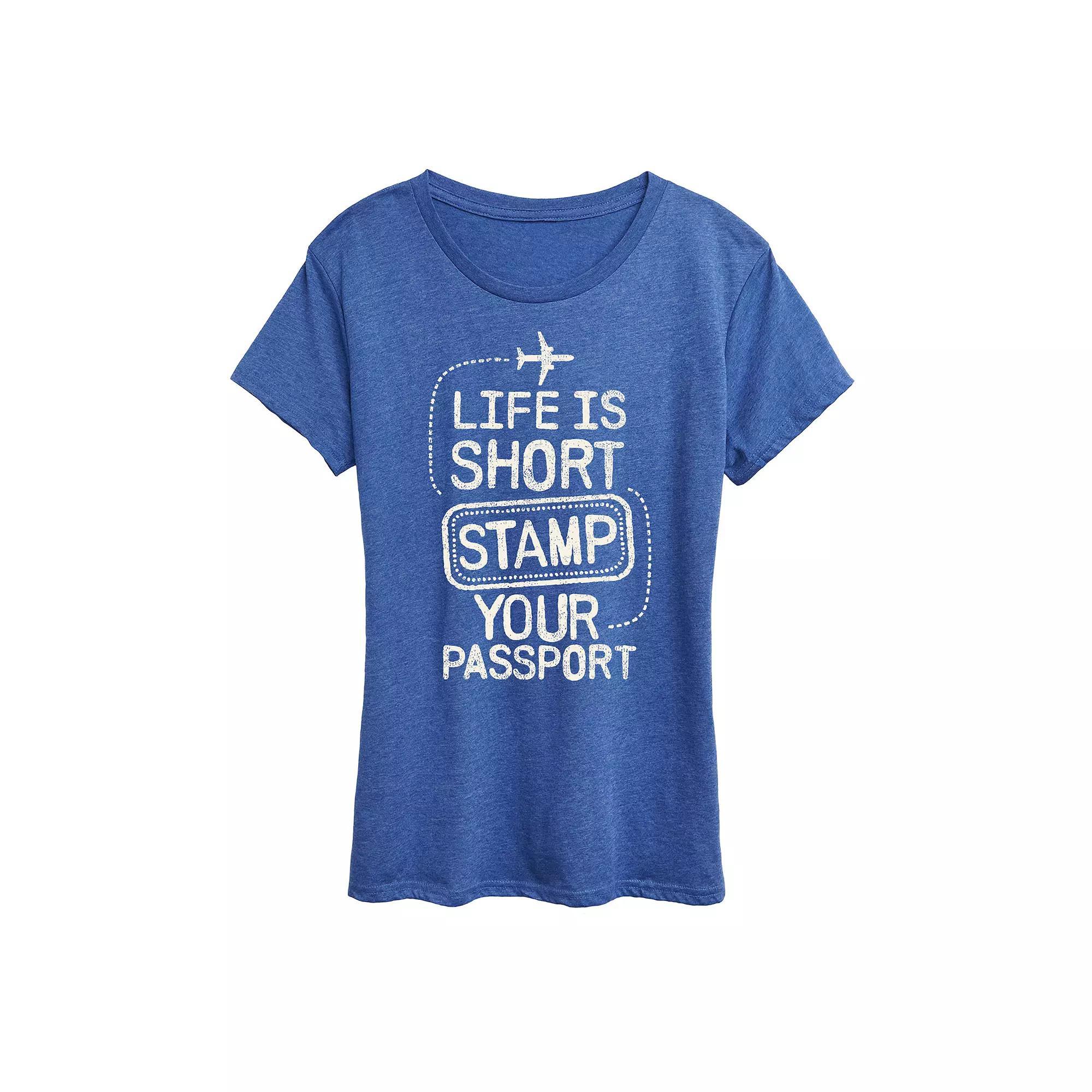 Women's Stamp Your Passport Graphic Tee,  Product Image